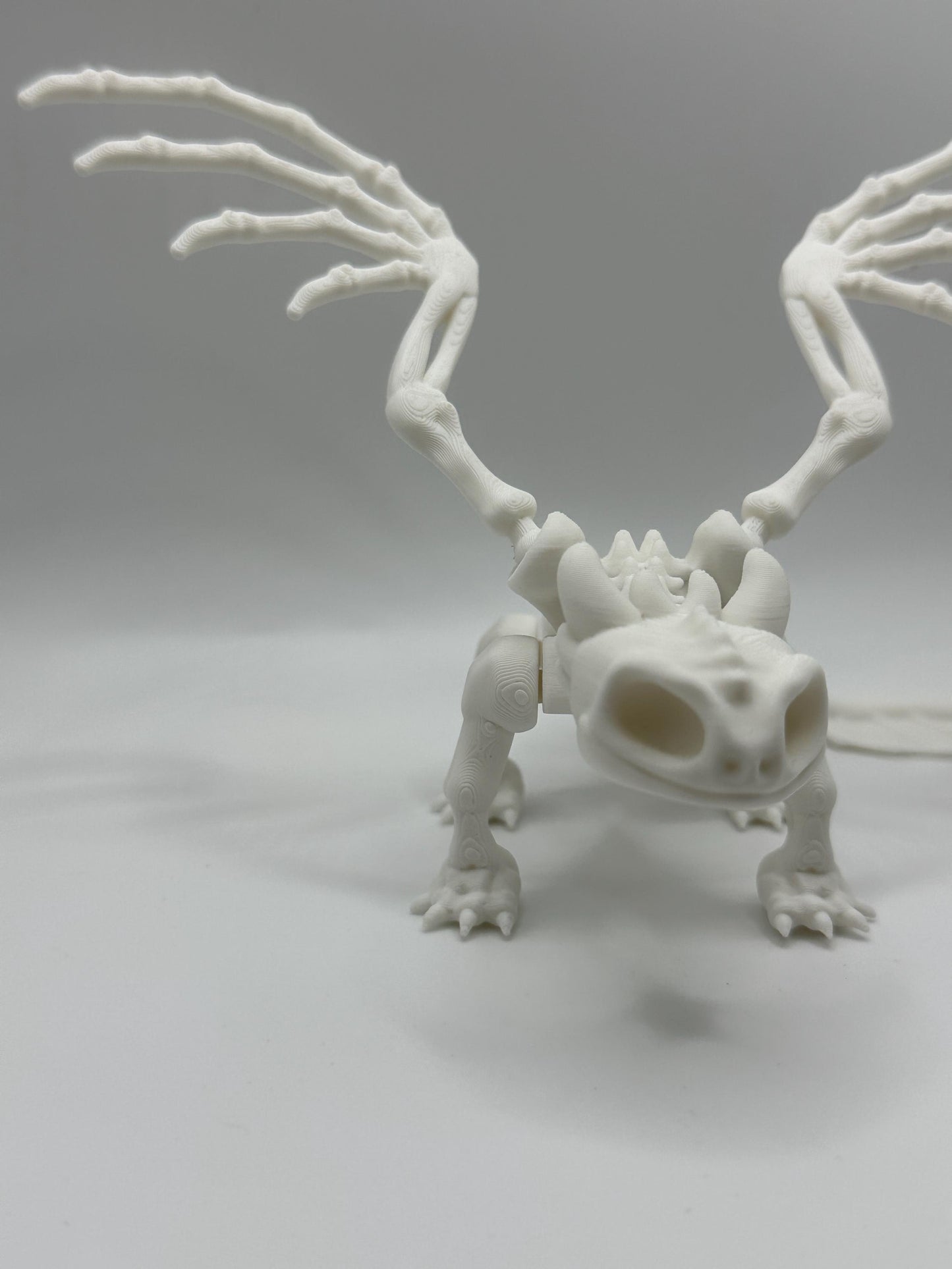 Spooky Skeleton Dragon – Fully Articulated Skeleton Dragon with Poseable Wings & Joints | Saber3D Authorized Seller