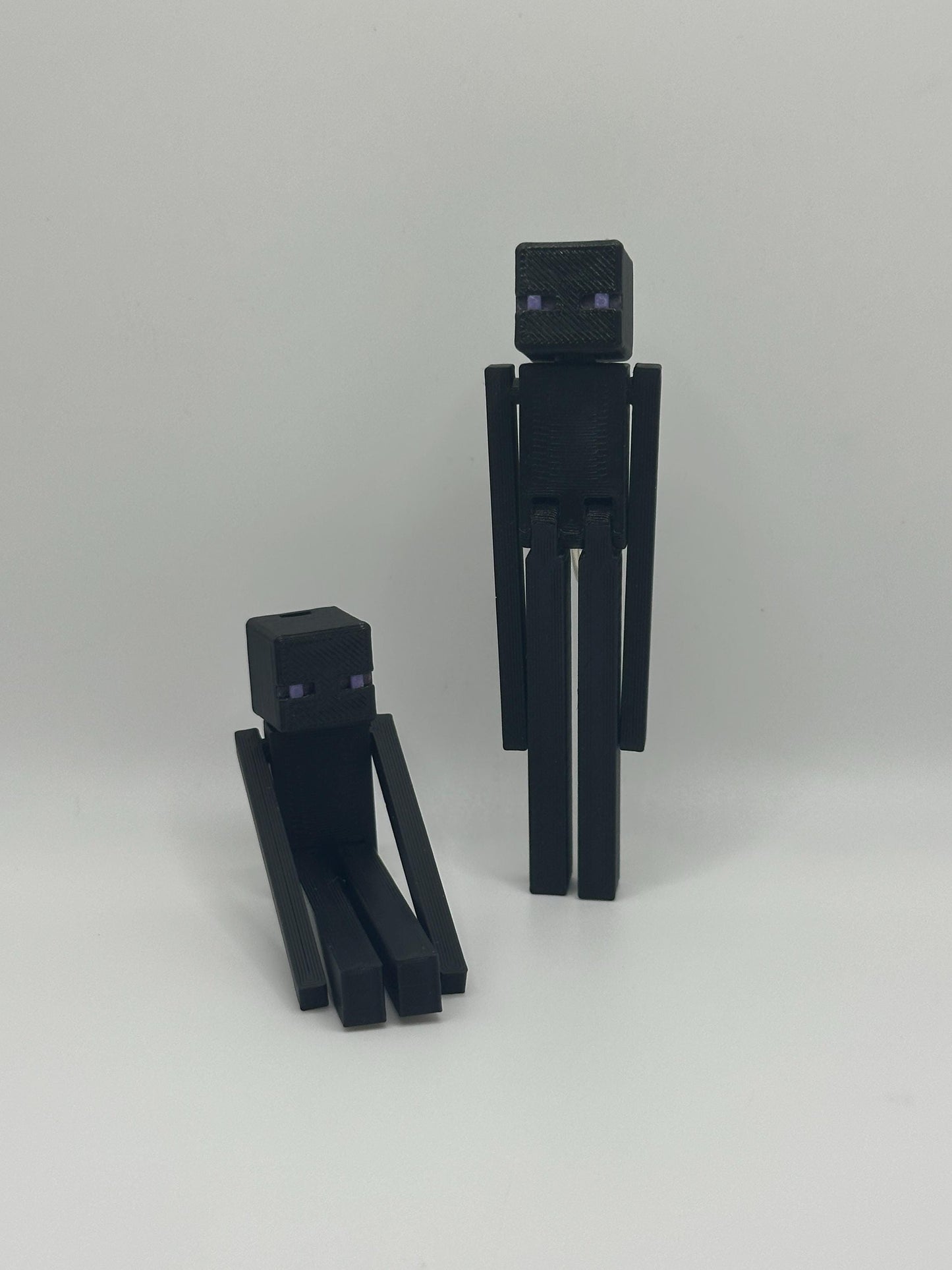 Articulated VoidMan Figure – 3D Printed Toy | Poseable pixel-Inspired Keychain Option