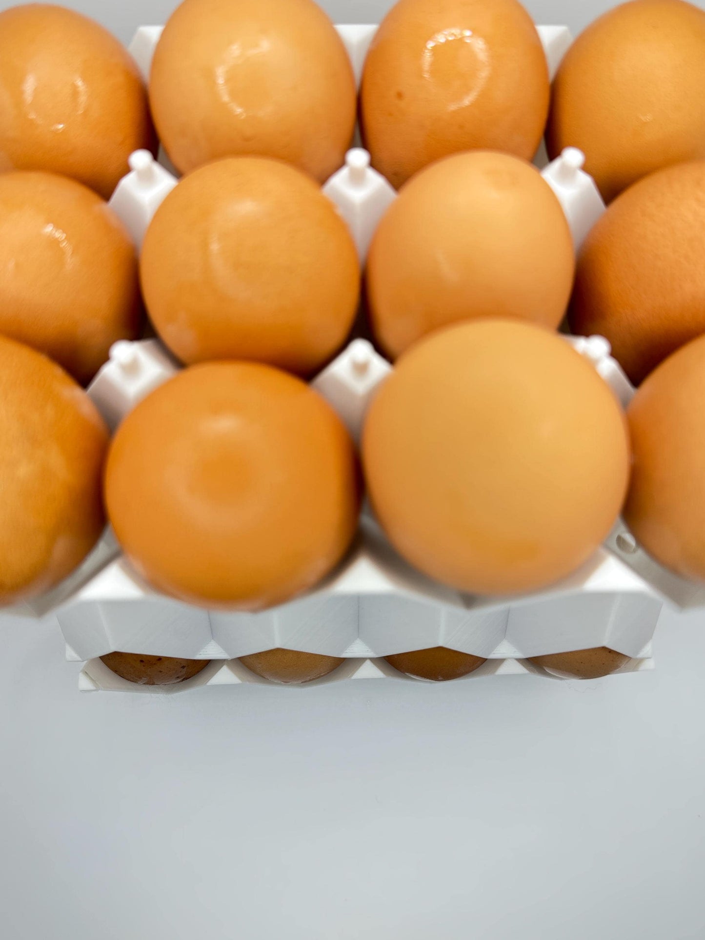 Modern Stackable Egg Holder Set – 3-Tier 3D Printed Rack Holds 30 Eggs