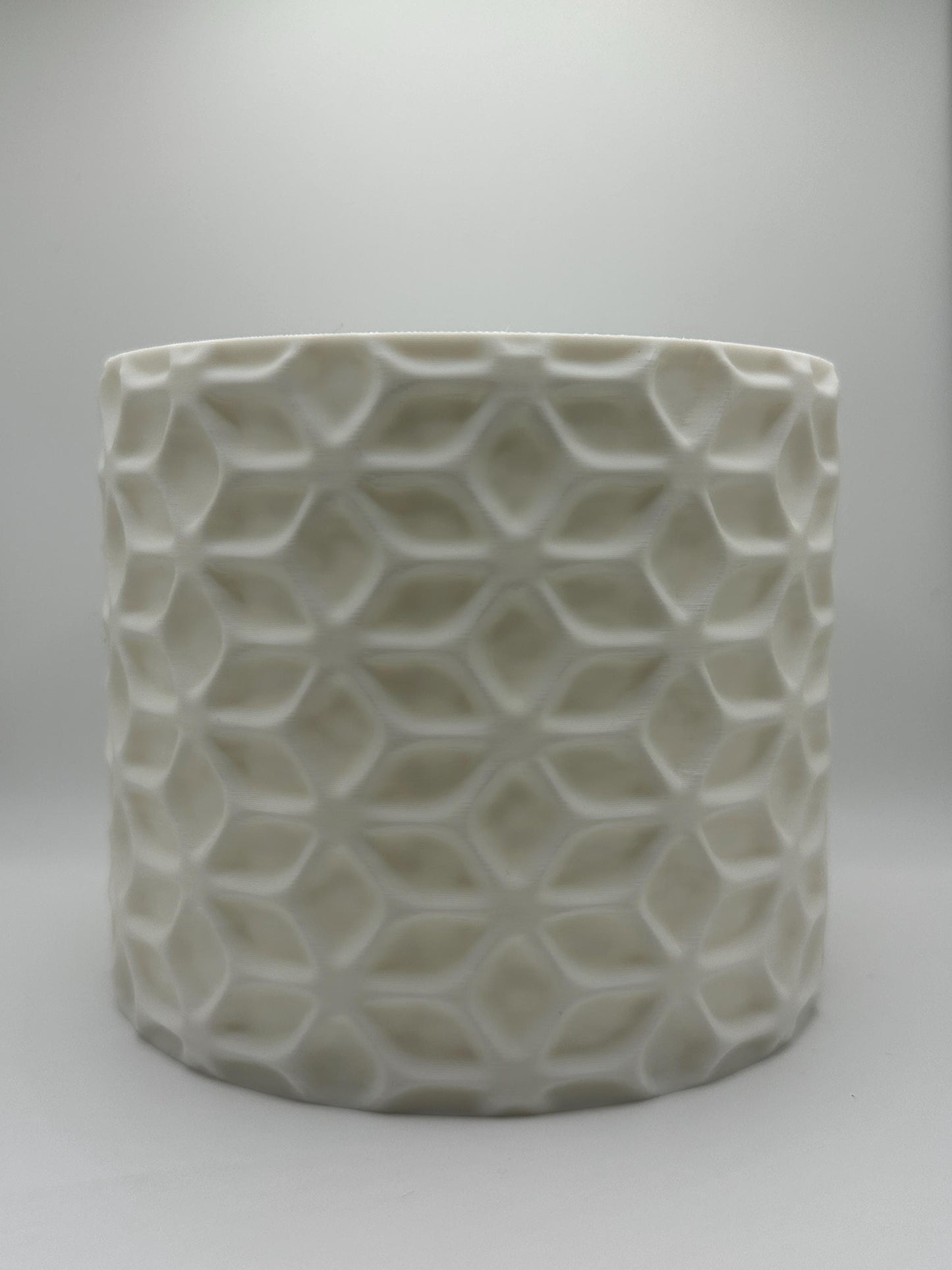 Modern Geometric Plant Pot: Textured Indoor Planter, Black or White