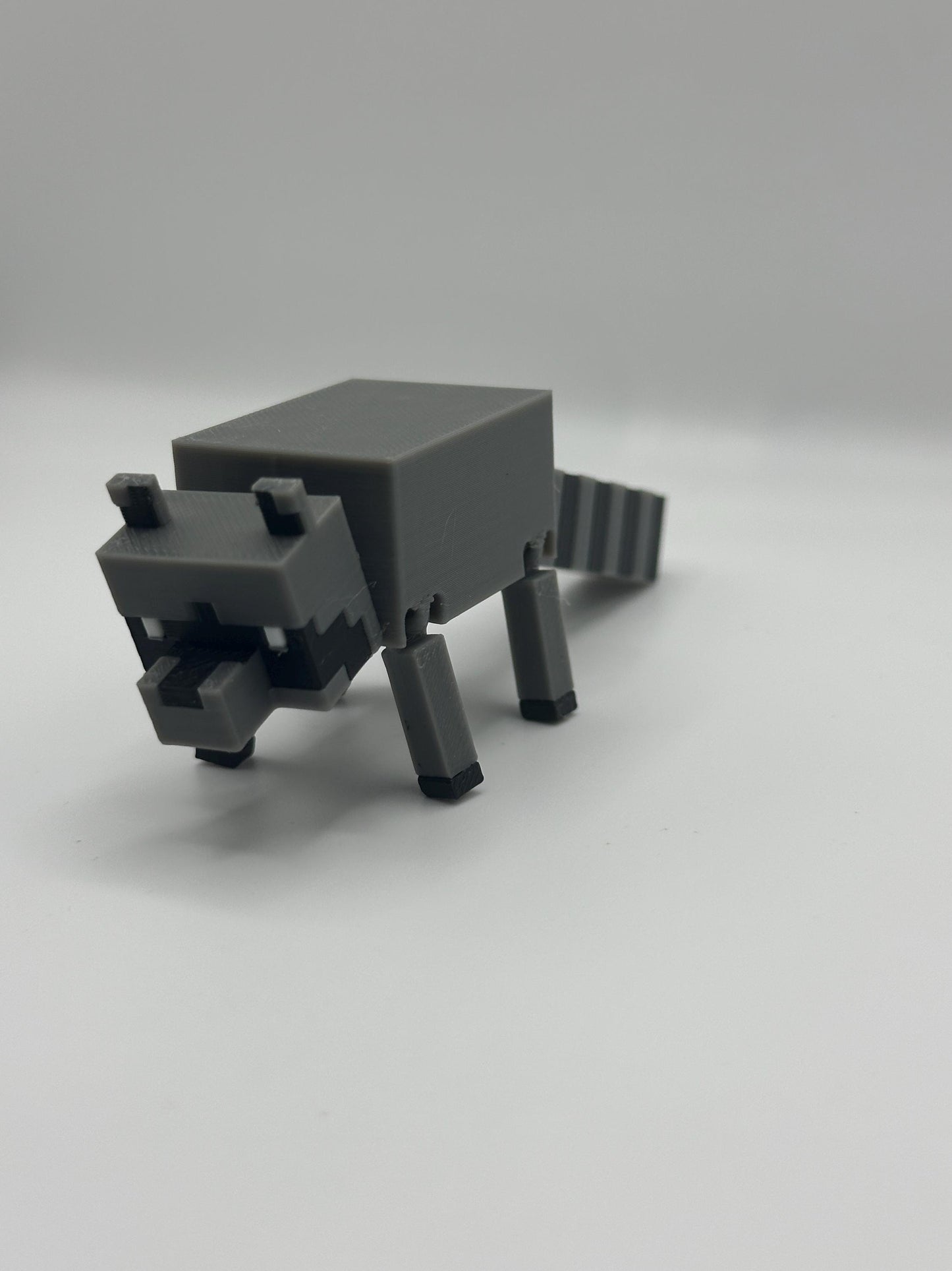 Articulated Raccoon Figurine | Pixel Animal Collectible | Desk Toy