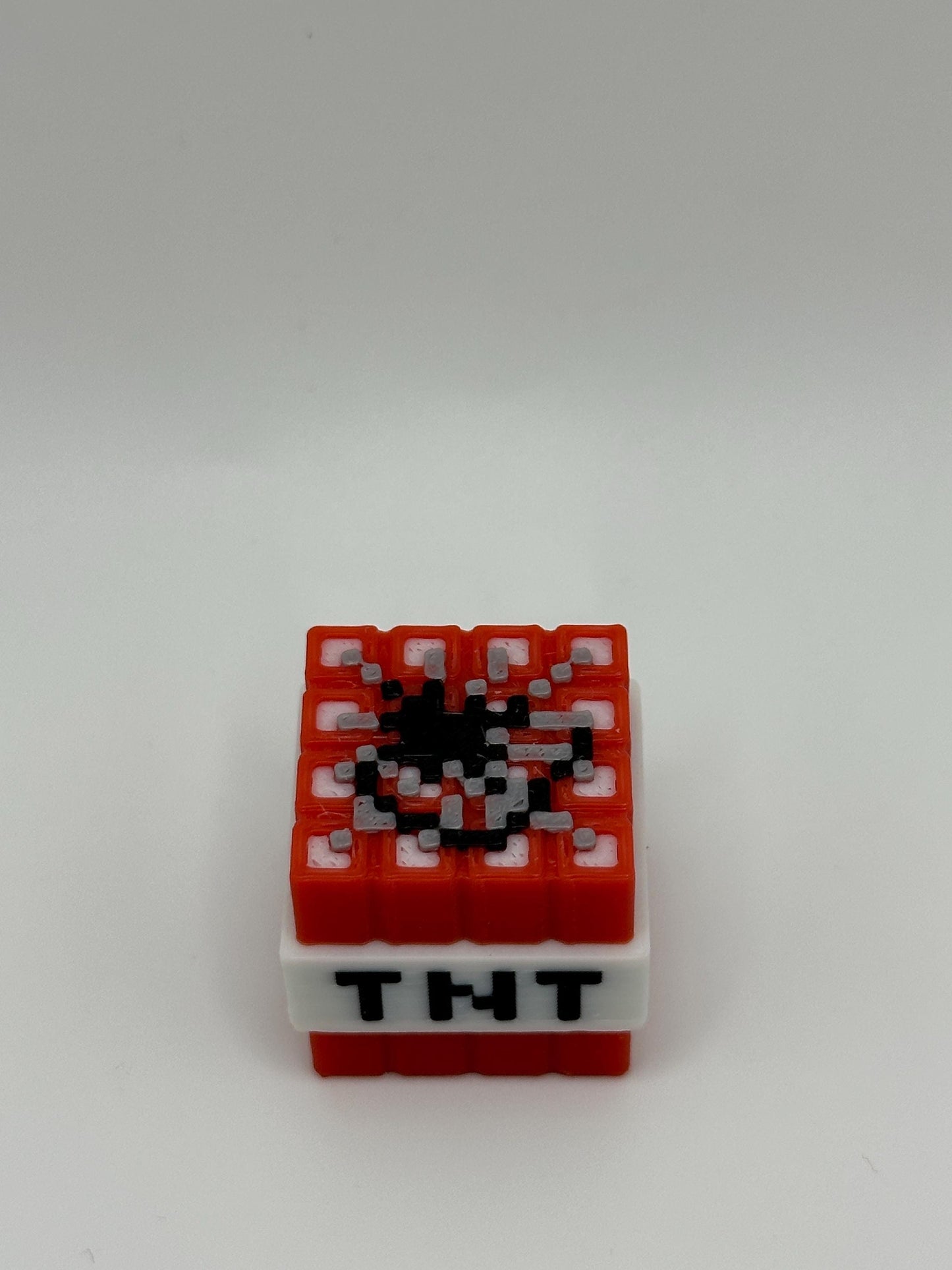 Sandbox-Inspired TNT Block Keychain | 3D Printed Pixelated TNT Cube | Pixel Style Gamer Gift