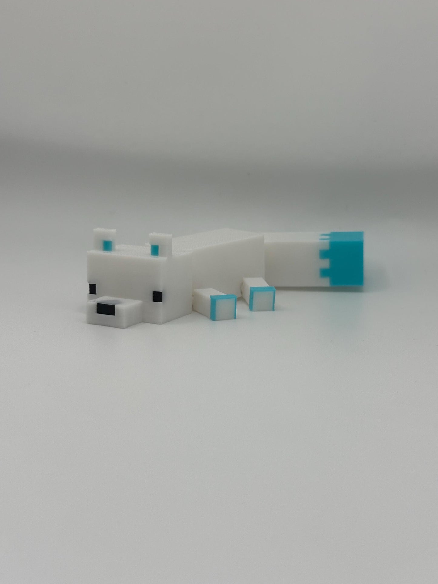 3D Printed Articulated Snow Fox: Pixel Toy