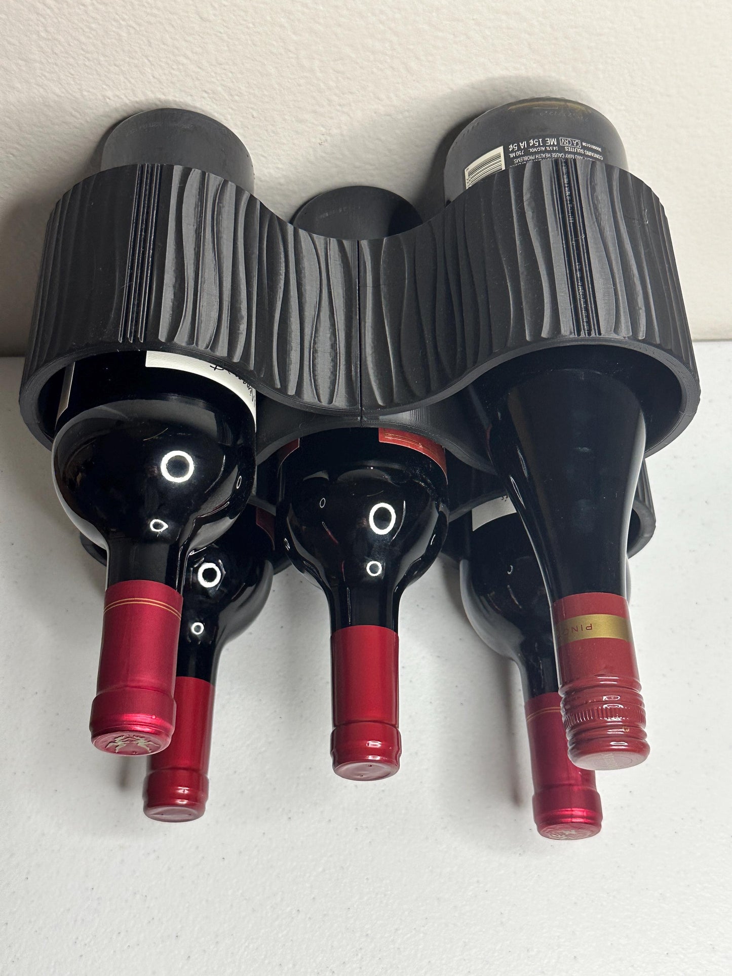 Modern 3D Printed Wine Rack: Stackable PLA Countertop Holder