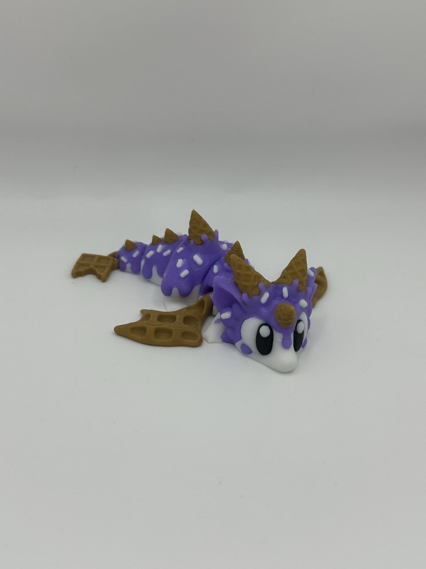 Sugar Rush Dragon Figurine: Articulated 3D Printed Fidget Toy