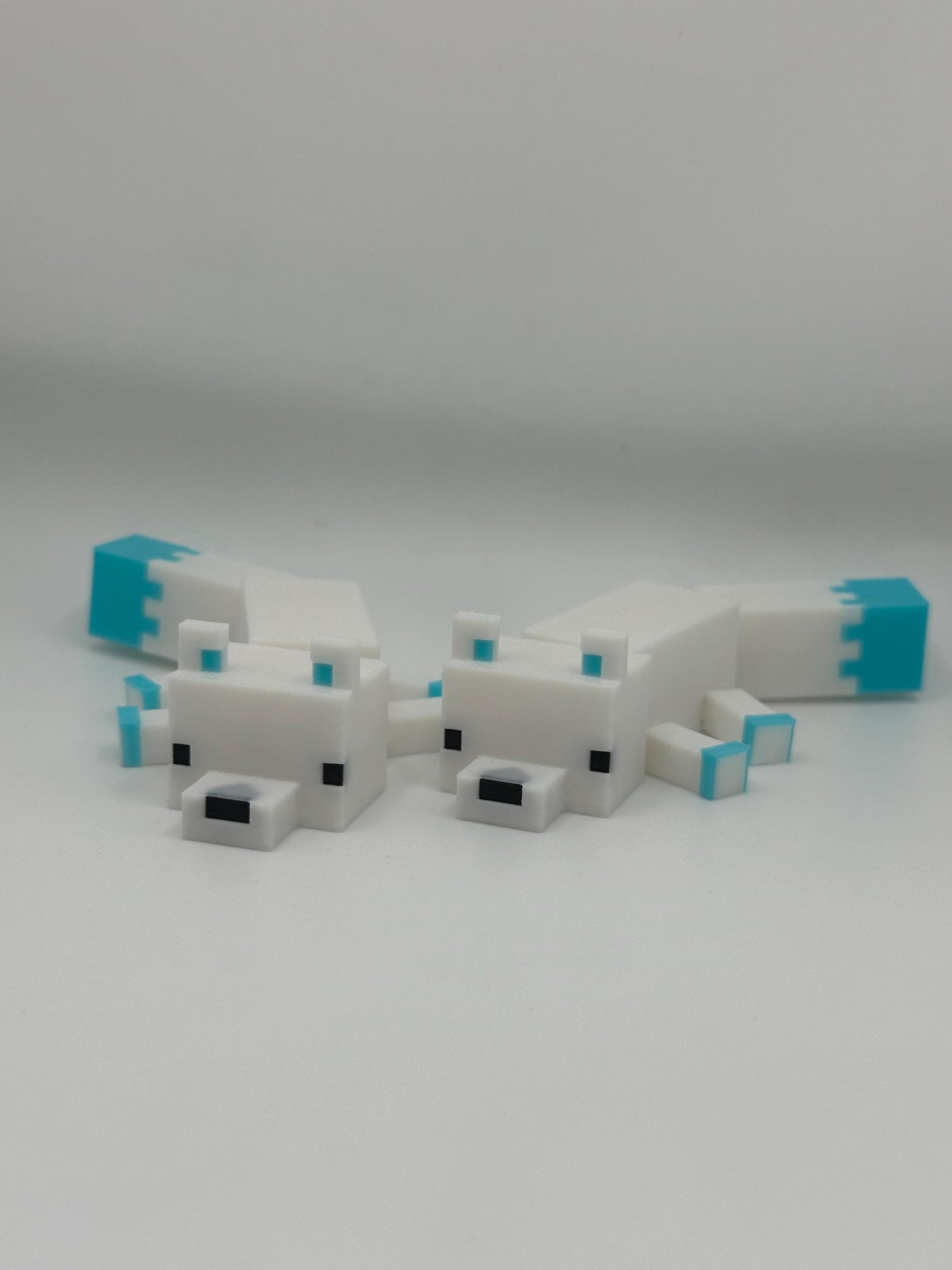3D Printed Articulated Snow Fox: Pixel Toy