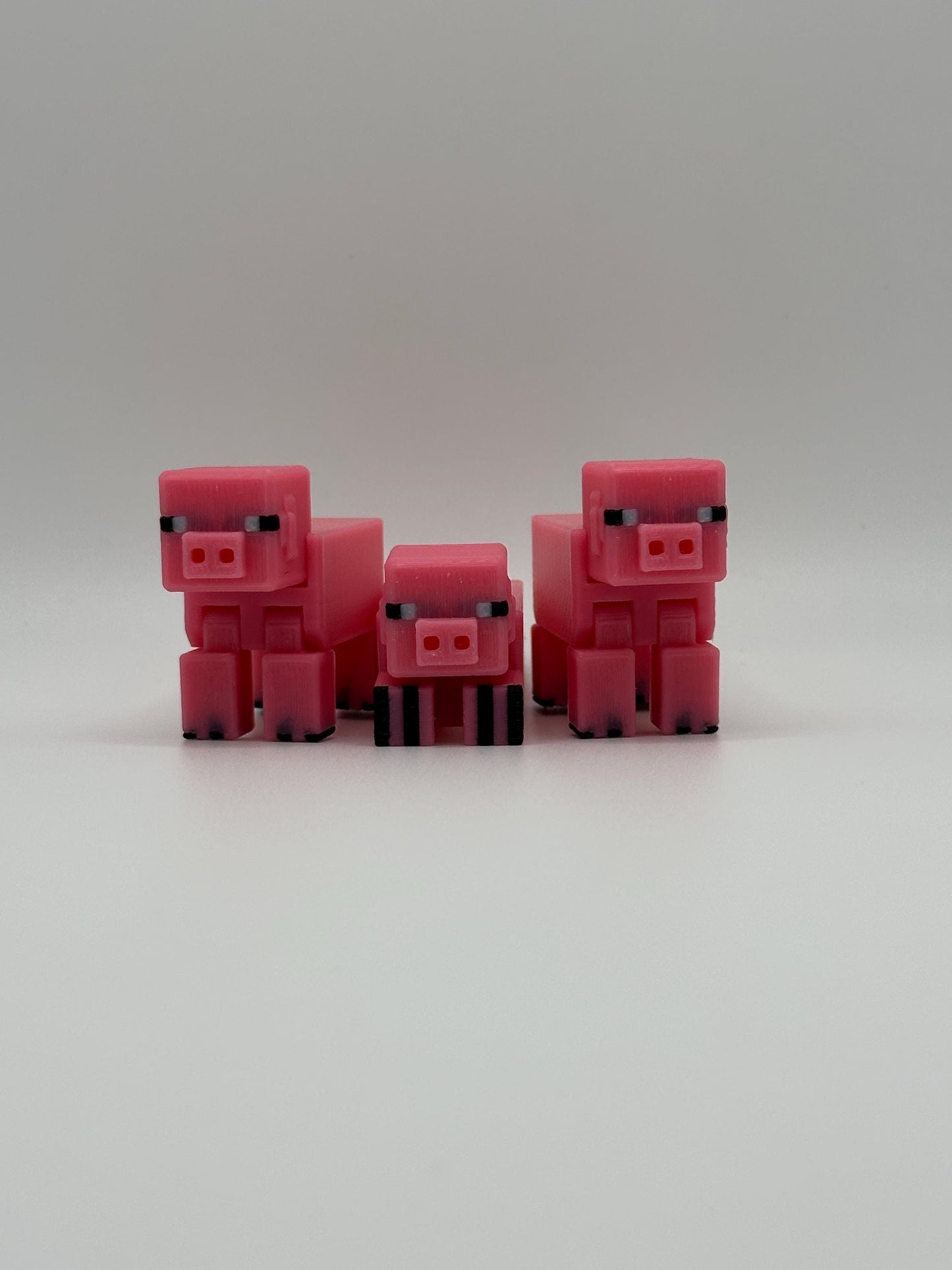 Sandbox Articulated Pig | 3D Printed Pixel Style Animal | Gamer Gift