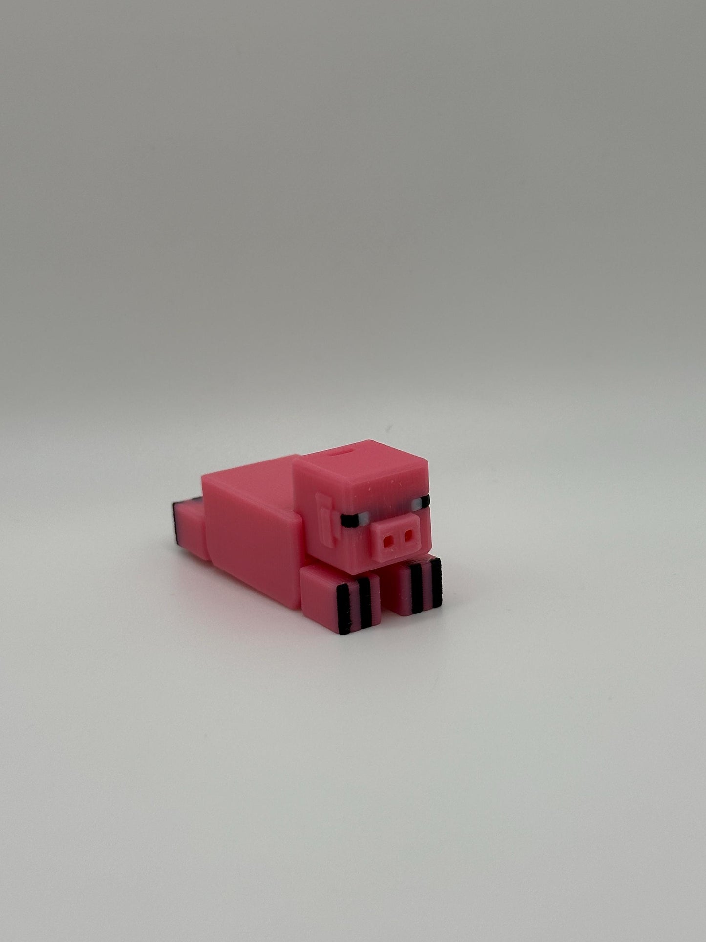 Sandbox Articulated Pig | 3D Printed Pixel Style Animal | Gamer Gift