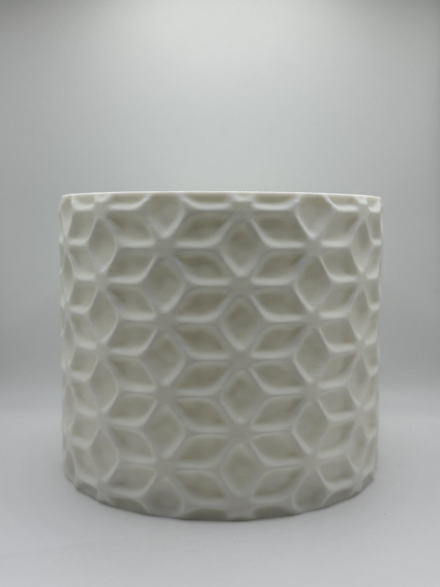 Modern Geometric Plant Pot: Textured Indoor Planter, Black or White