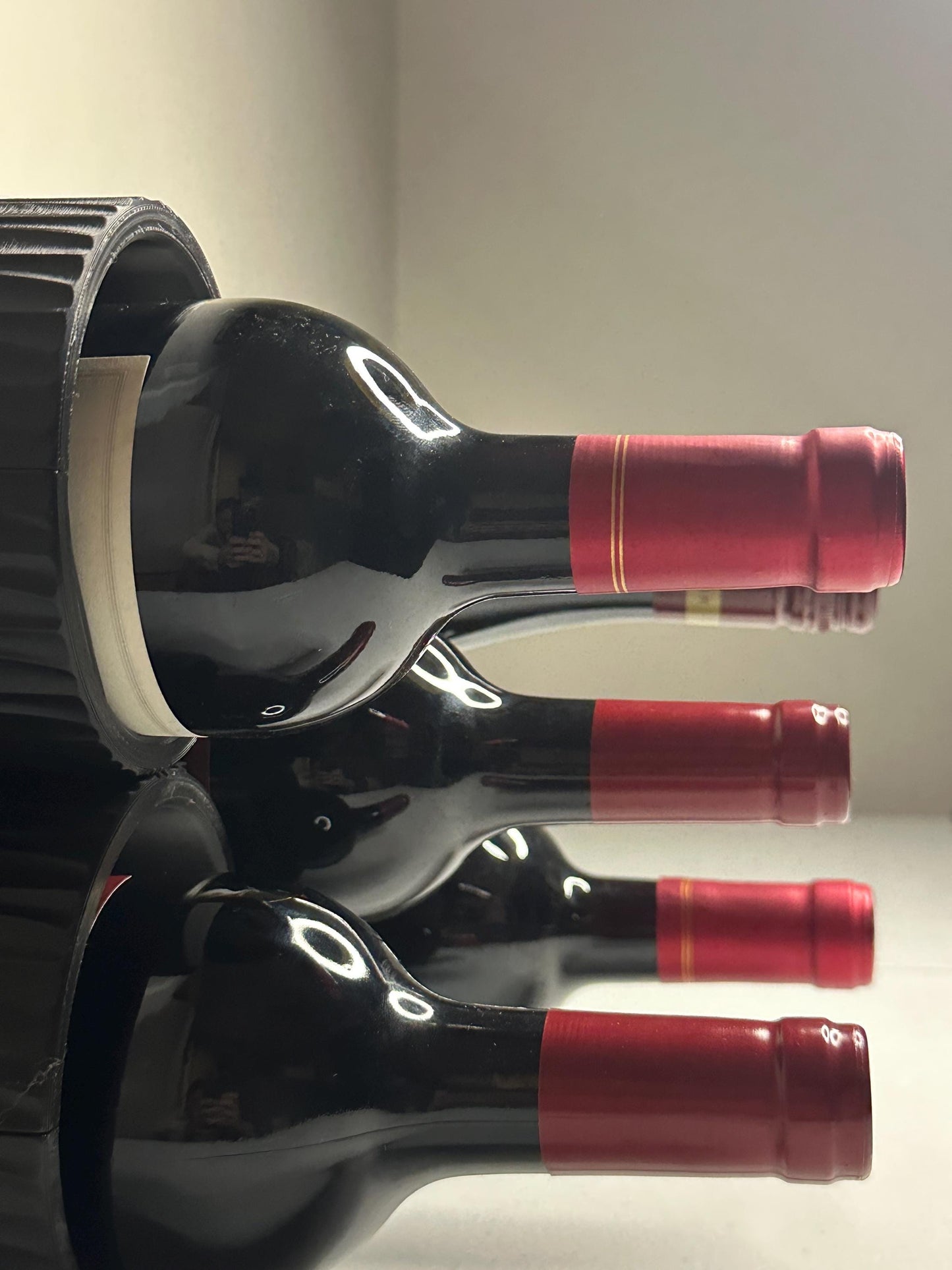 Modern 3D Printed Wine Rack: Stackable PLA Countertop Holder