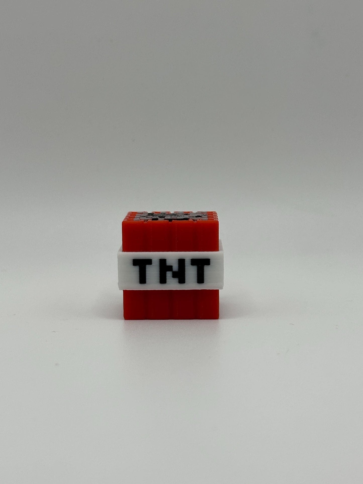 Sandbox-Inspired TNT Block Keychain | 3D Printed Pixelated TNT Cube | Pixel Style Gamer Gift
