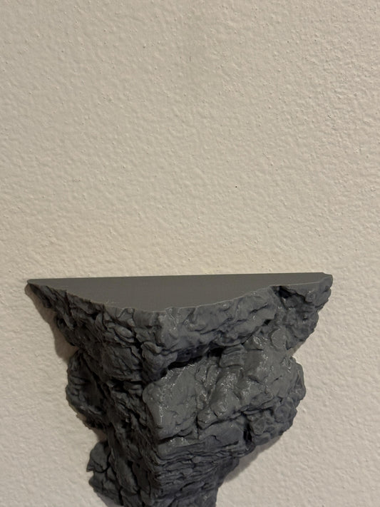 3D Printed Cliff Display Shelf: Rock Ledge for Figurines