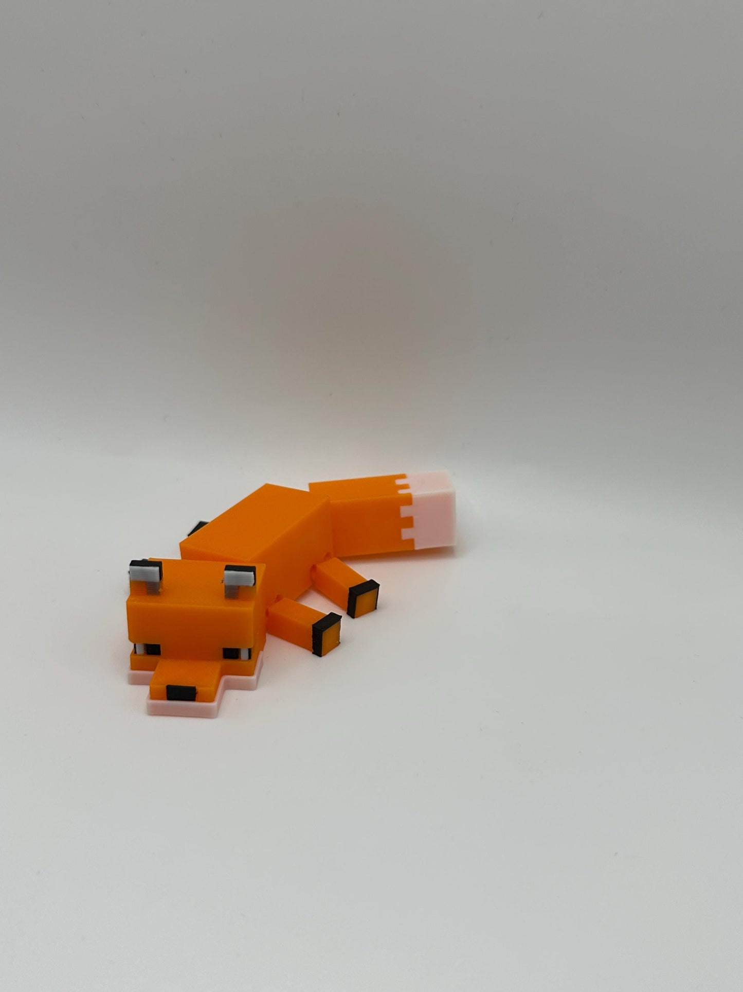 Articulated Fox Figurine – Orange Fox – Gamer Gift, Fidget Toy, Desk Decor