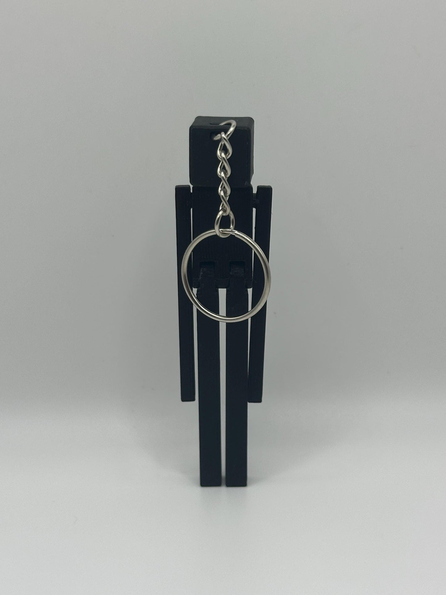 Articulated VoidMan Figure – 3D Printed Toy | Poseable pixel-Inspired Keychain Option