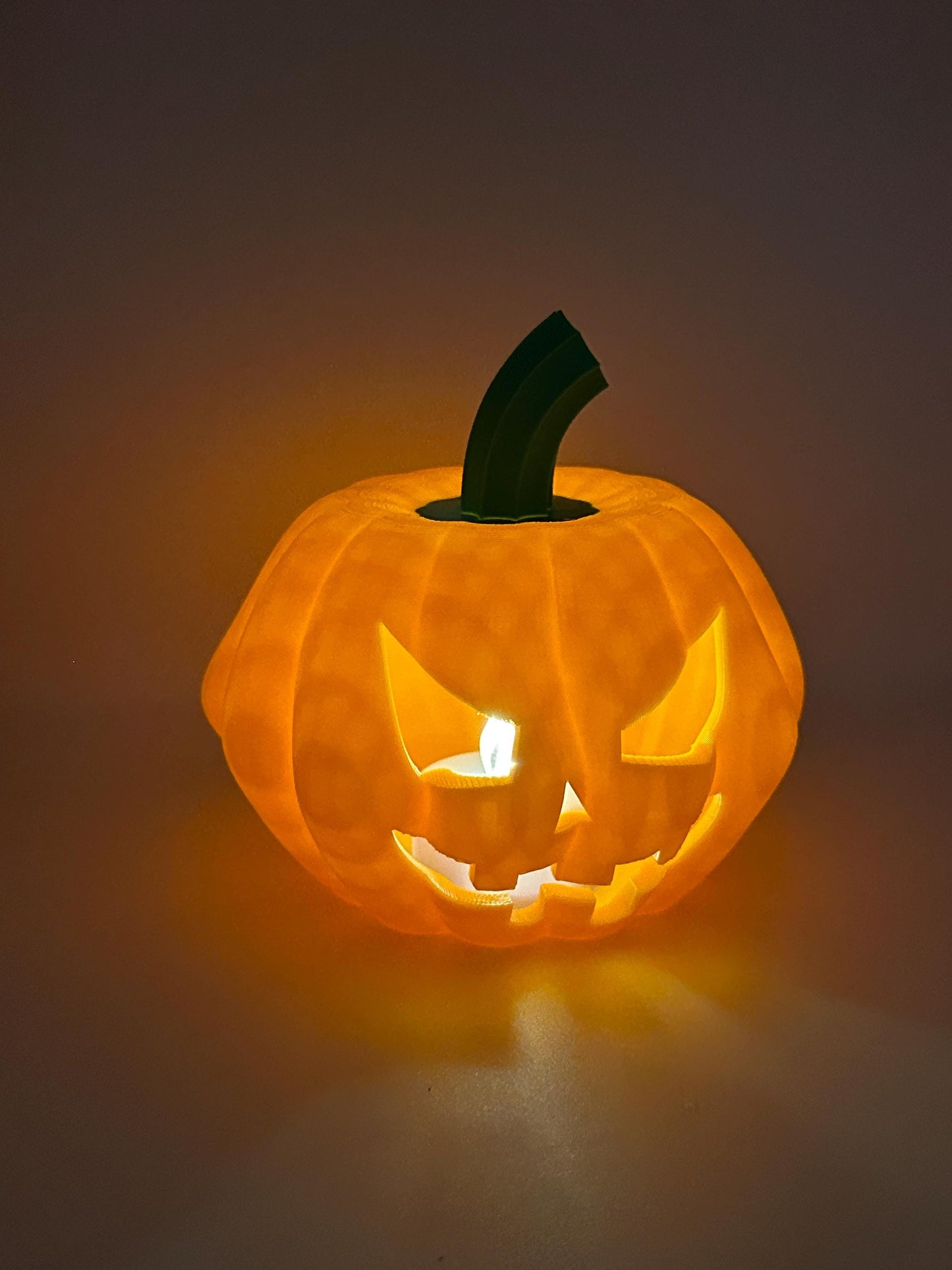 3D Printed Jack O'Lantern Tea Light Holder: Halloween Decor w/ LED