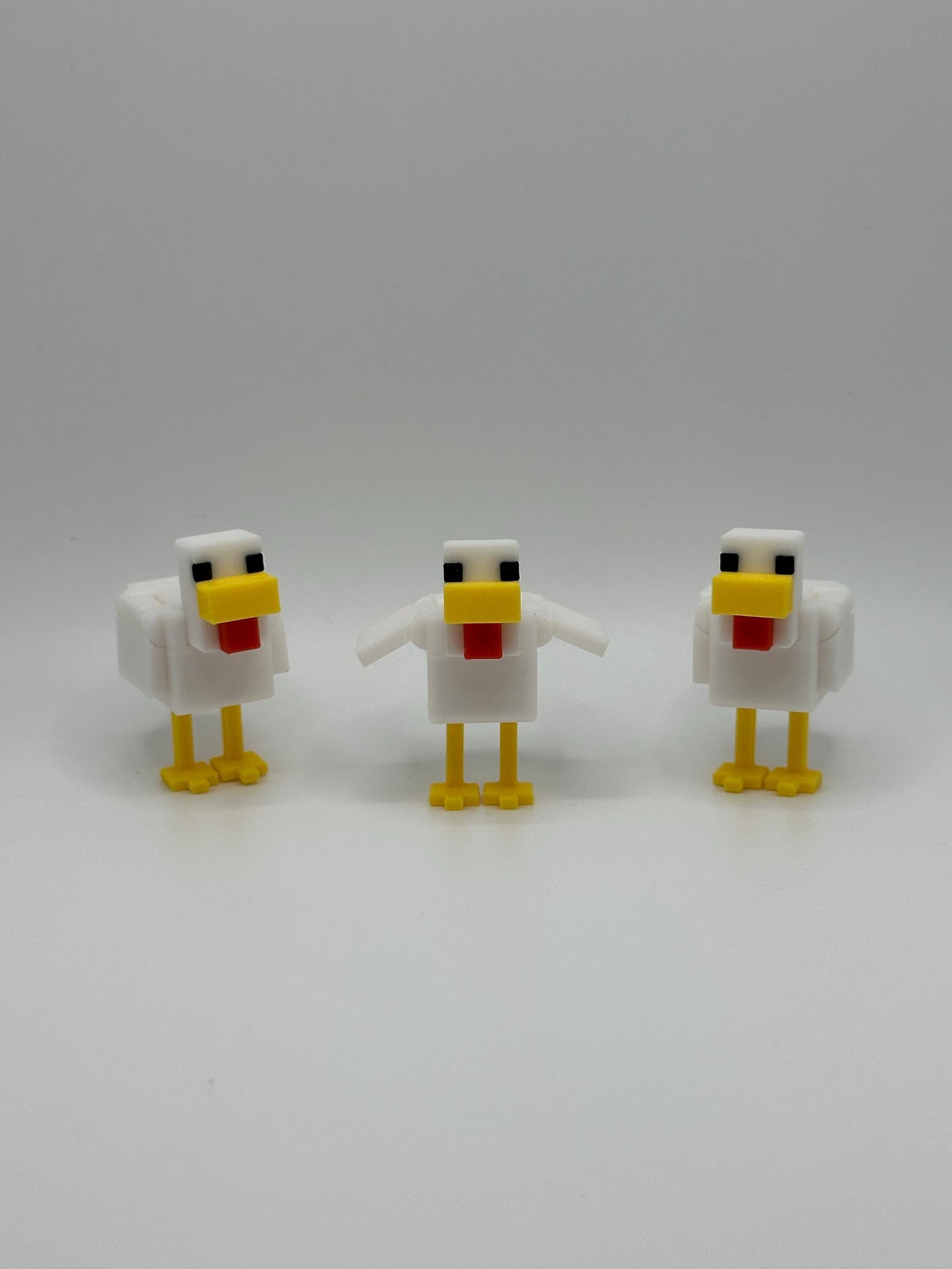 Articulated Chicken | 3D Printed Mini Figure | Gamer Gift | Pixel Style Desk Toy