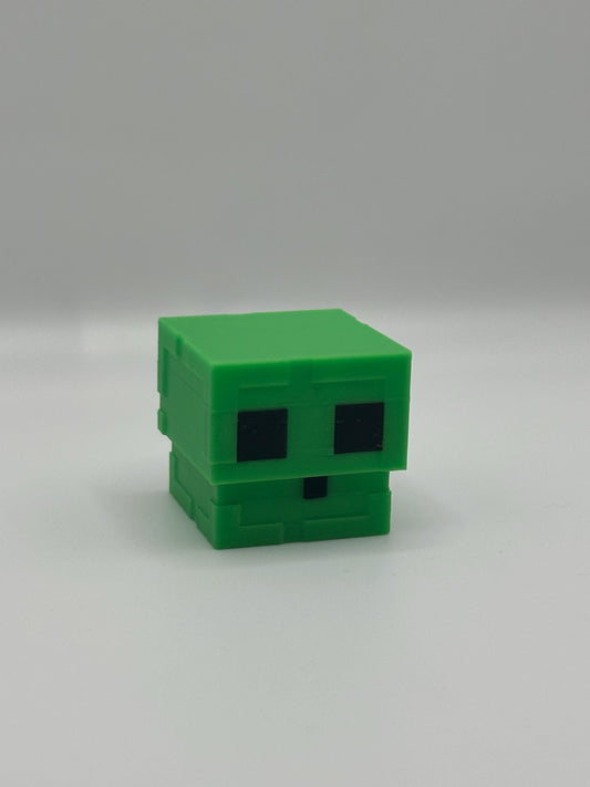 Green Slime Fidget Toy | Pixel Cube Clicker | Stress Relief Gift