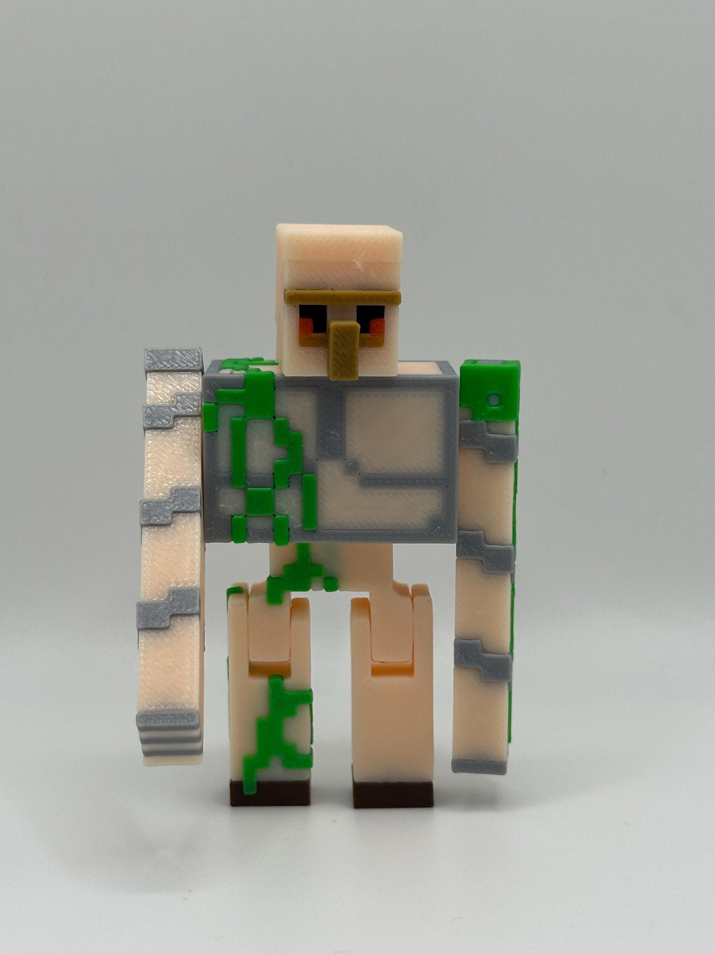 3D Printed Pixel Iron Guardian Figure