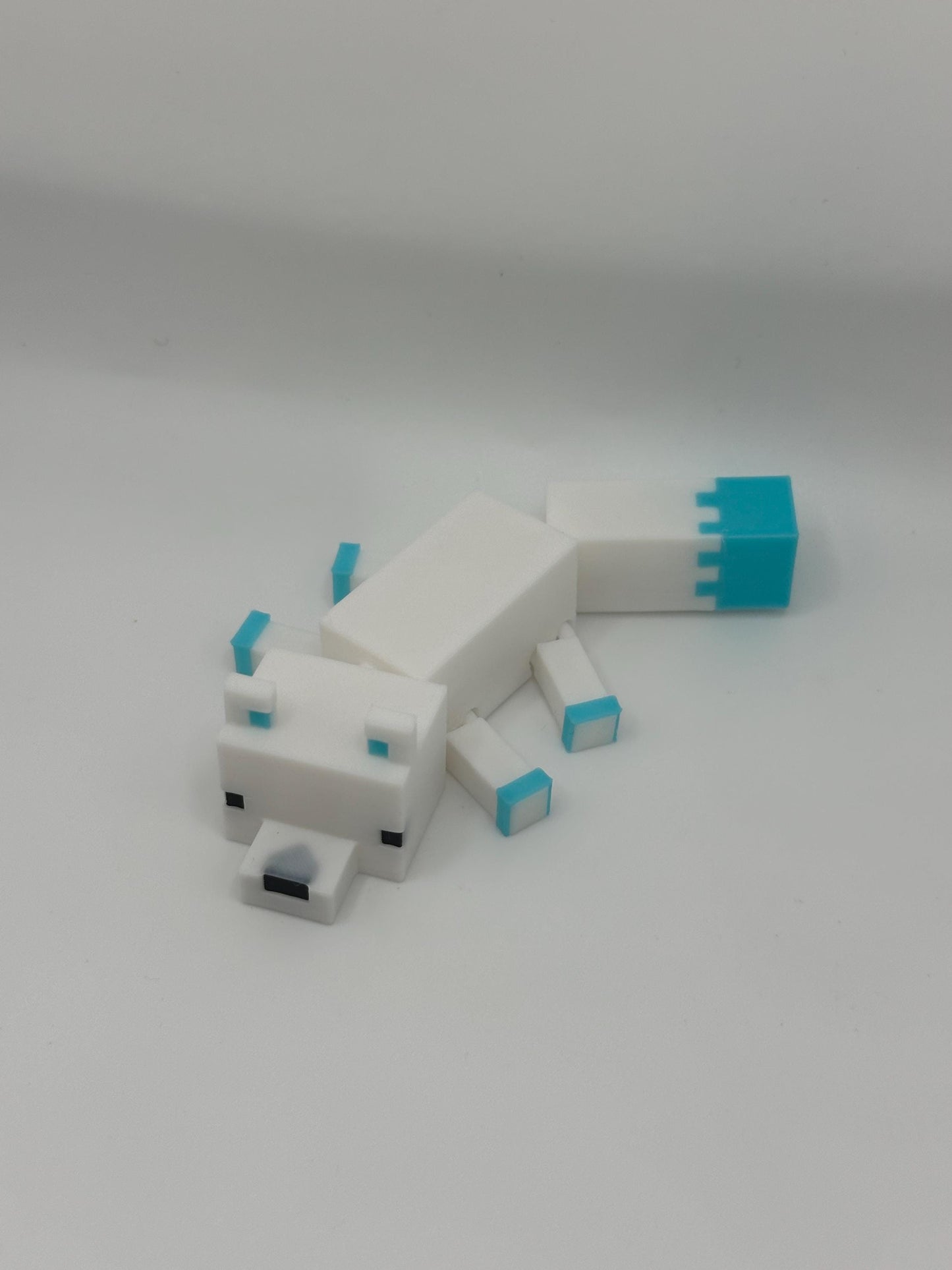 3D Printed Articulated Snow Fox: Pixel Toy