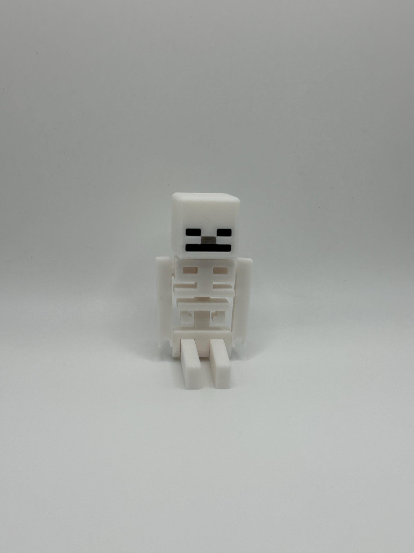Articulated Skeleton | 3D Printed Poseable Mini Figure for Gamer Desk Toy & Pixel Style Decoration