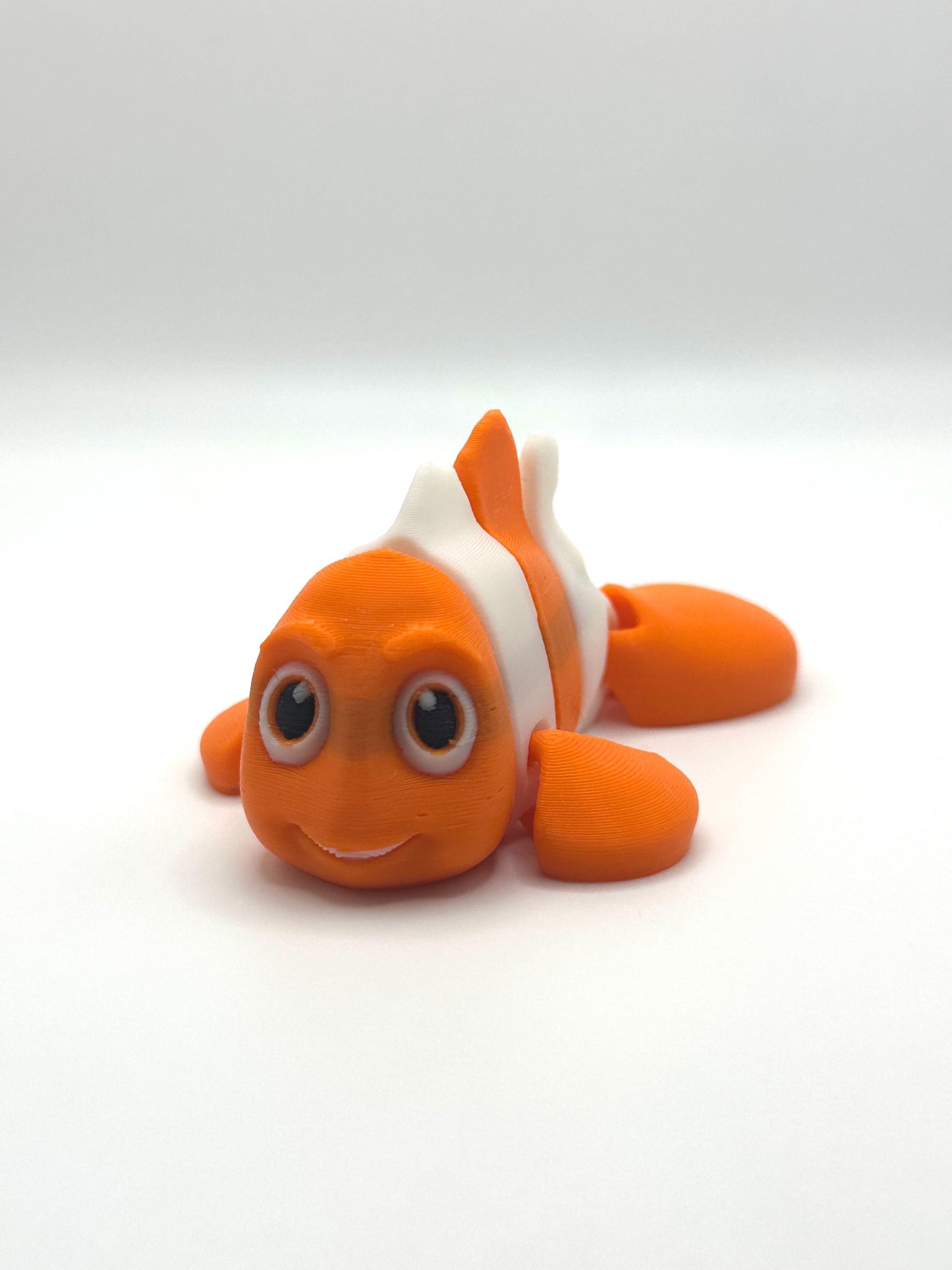 Articulated 3D Printed Clown Fish: Poseable Fidget Toy
