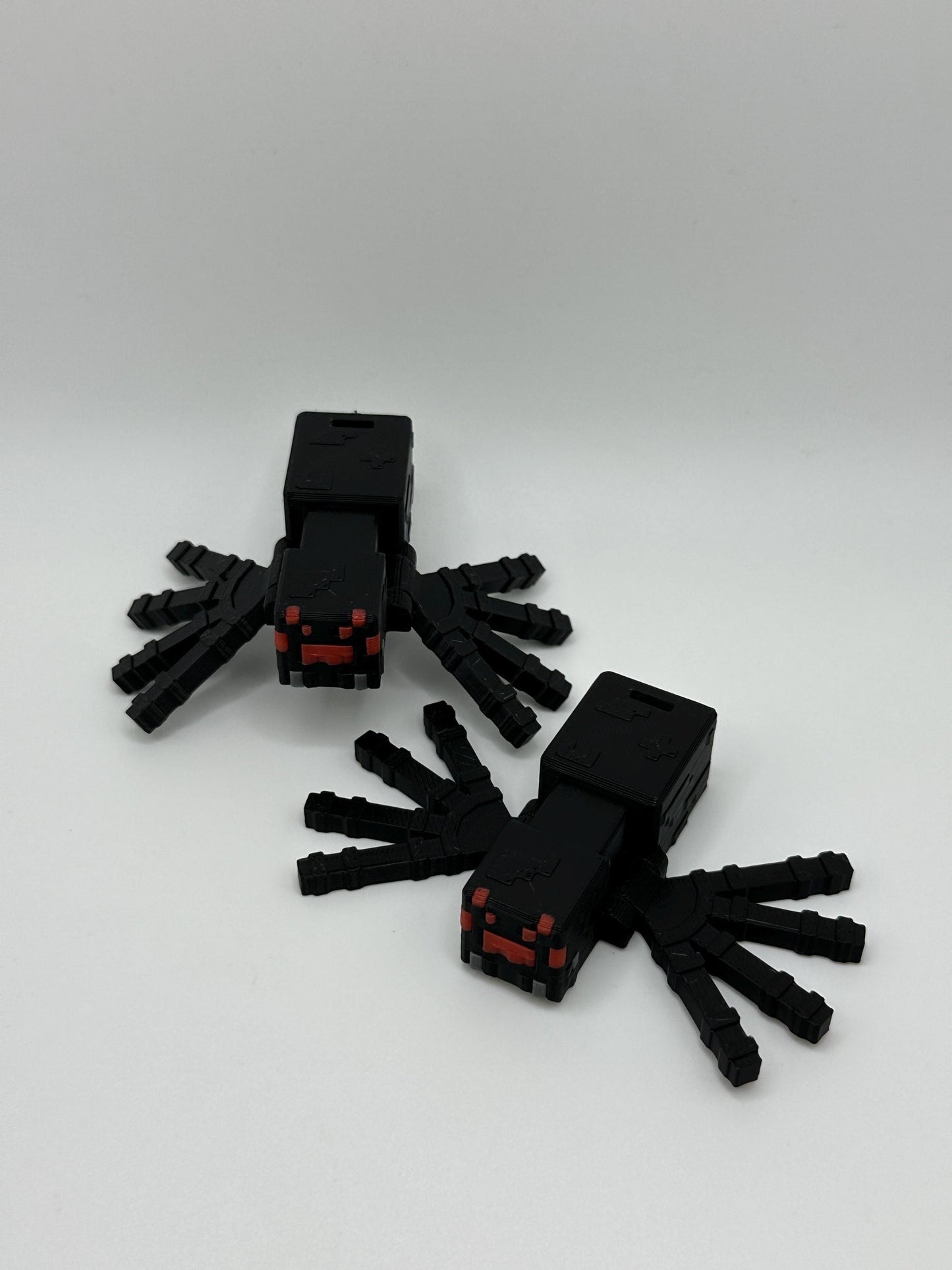 Articulated Pixel Spider | 3D Printed Toy & Poseable Gamer Gift | Pixel Style Decoration for Fans