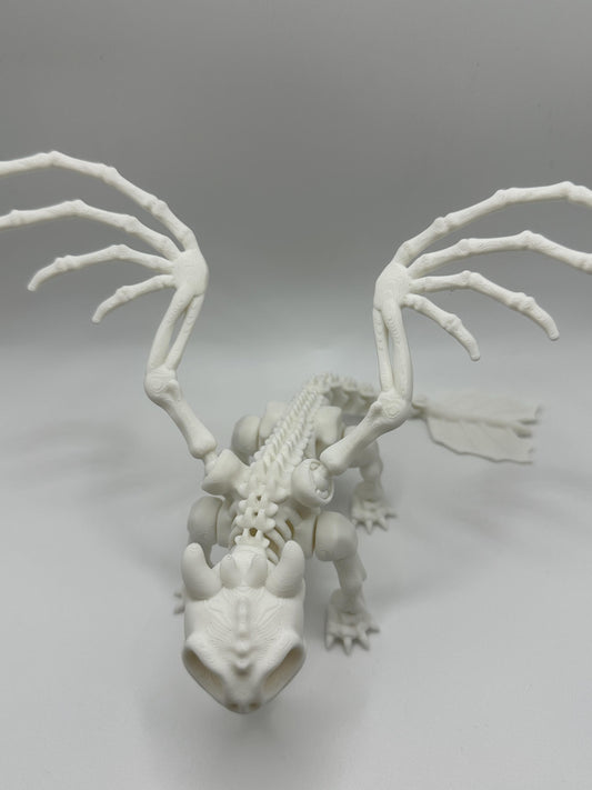 Spooky Skeleton Dragon – Fully Articulated Skeleton Dragon with Poseable Wings & Joints | Saber3D Authorized Seller