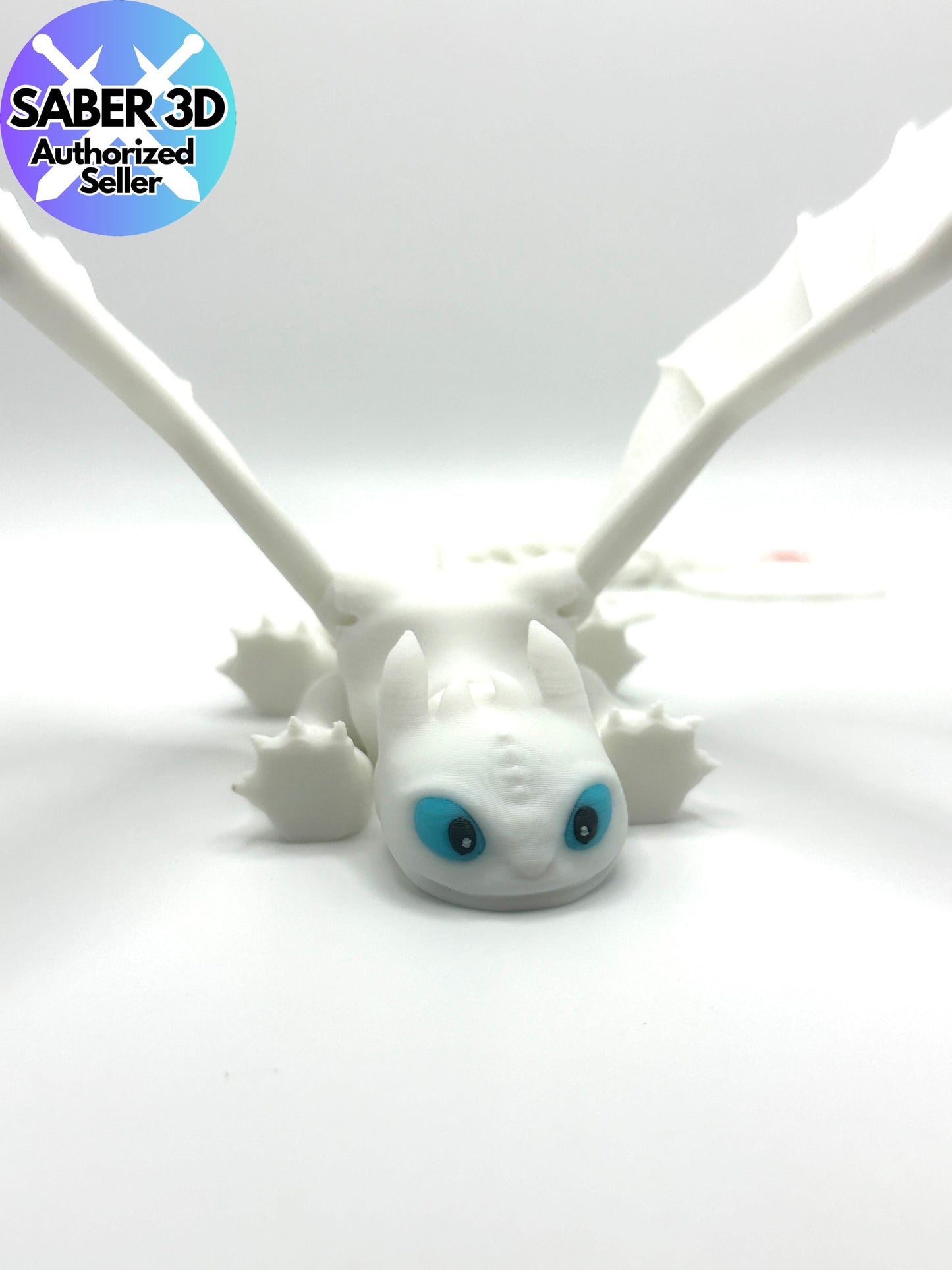 Light Fury Articulated Dragon – 3D Printed Poseable Figure
