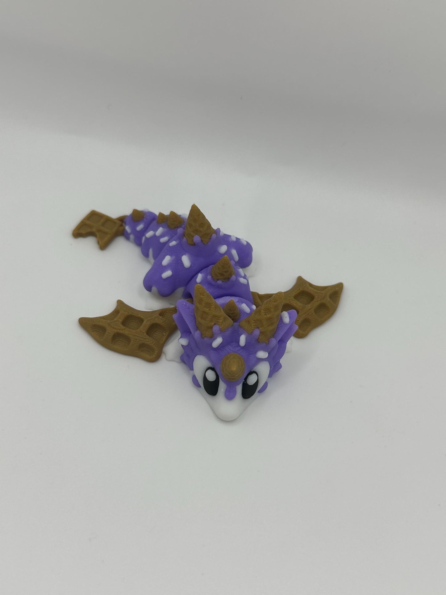Sugar Rush Dragon Figurine: Articulated 3D Printed Fidget Toy