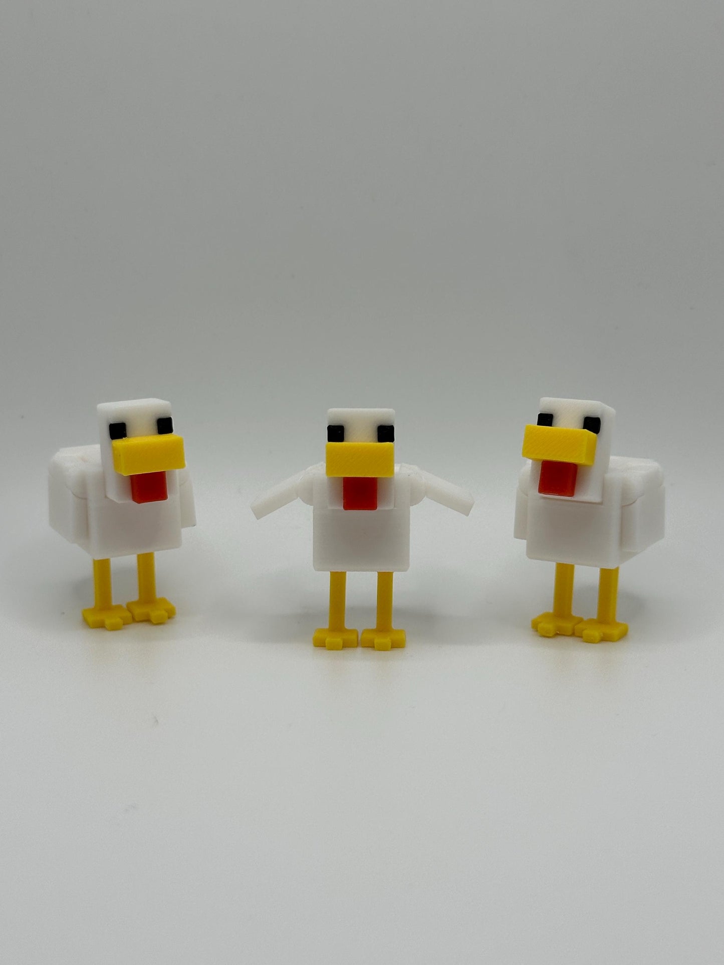 Articulated Chicken | 3D Printed Mini Figure | Gamer Gift | Pixel Style Desk Toy