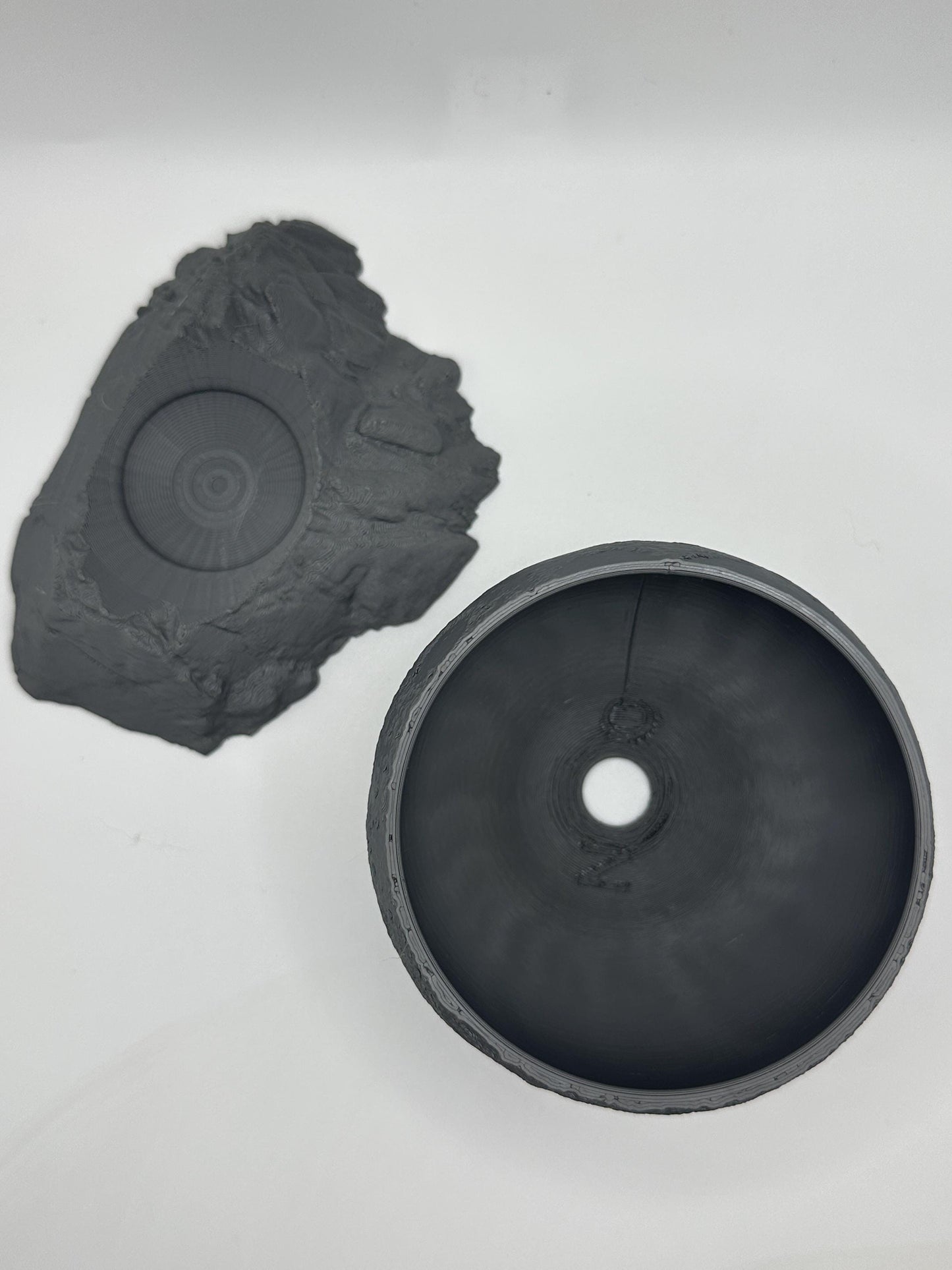 3D Printed Moon Planter with Stand: Lunar Pot with Drainage