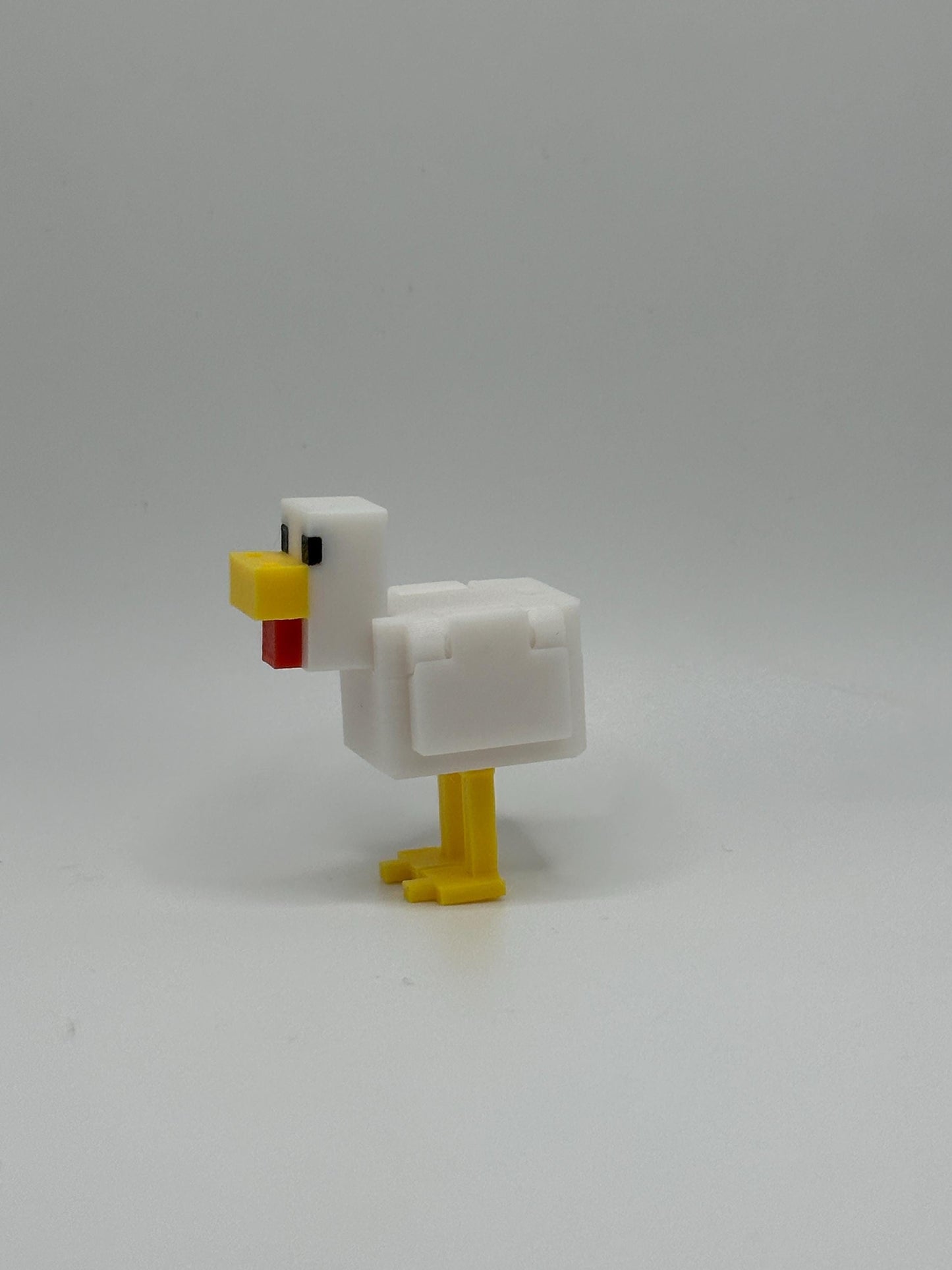 Articulated Chicken | 3D Printed Mini Figure | Gamer Gift | Pixel Style Desk Toy