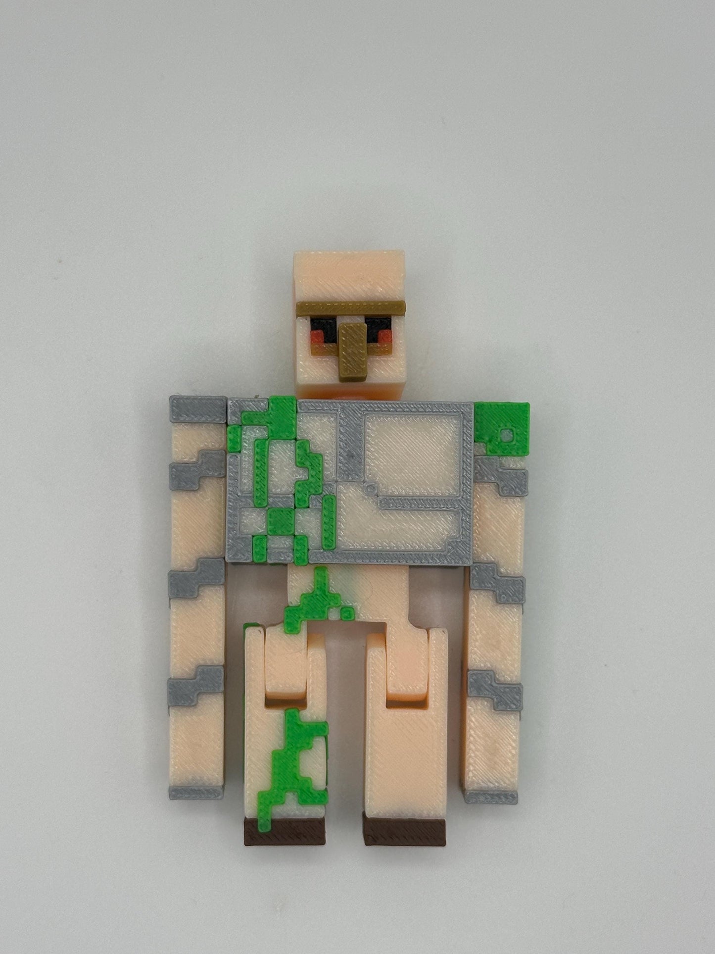 3D Printed Pixel Iron Guardian Figure
