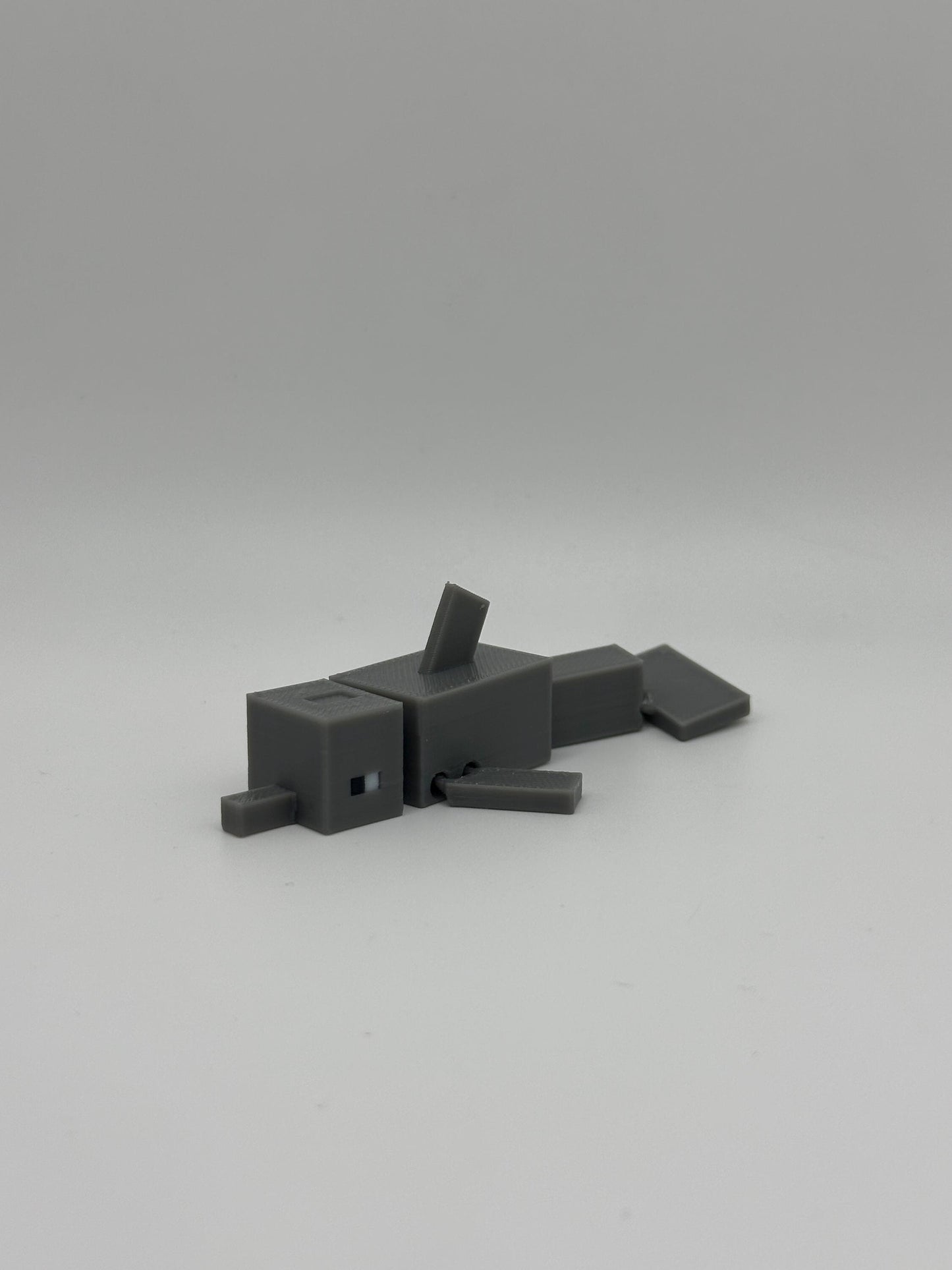 Sandbox Dolphin – 3D Printed Pixel Dolphin Figure for Gamer Gifts, Desk Toys & Collectors