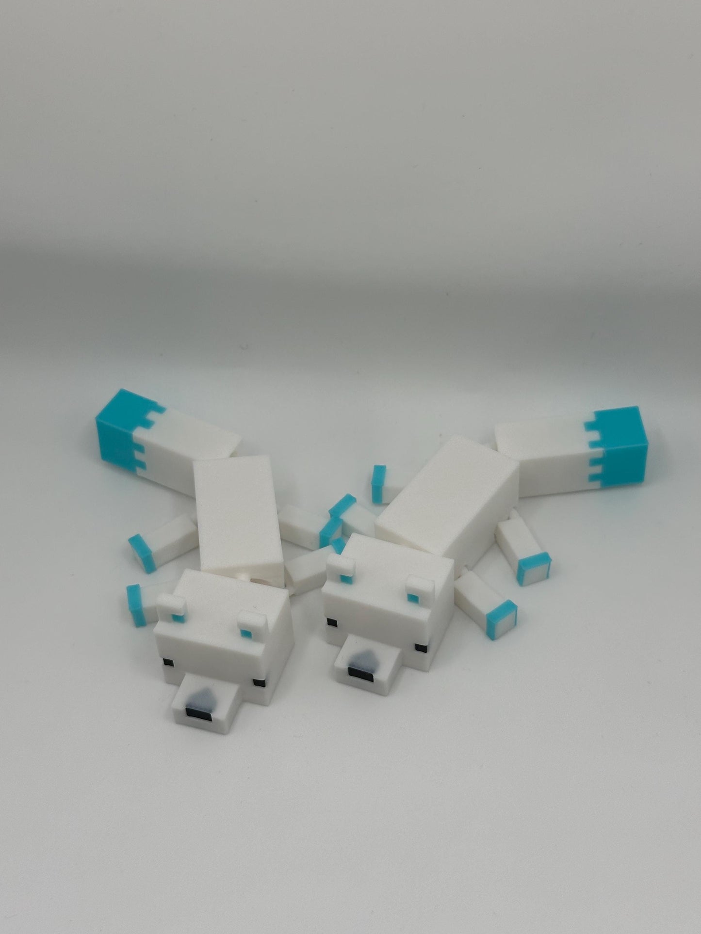 3D Printed Articulated Snow Fox: Pixel Toy