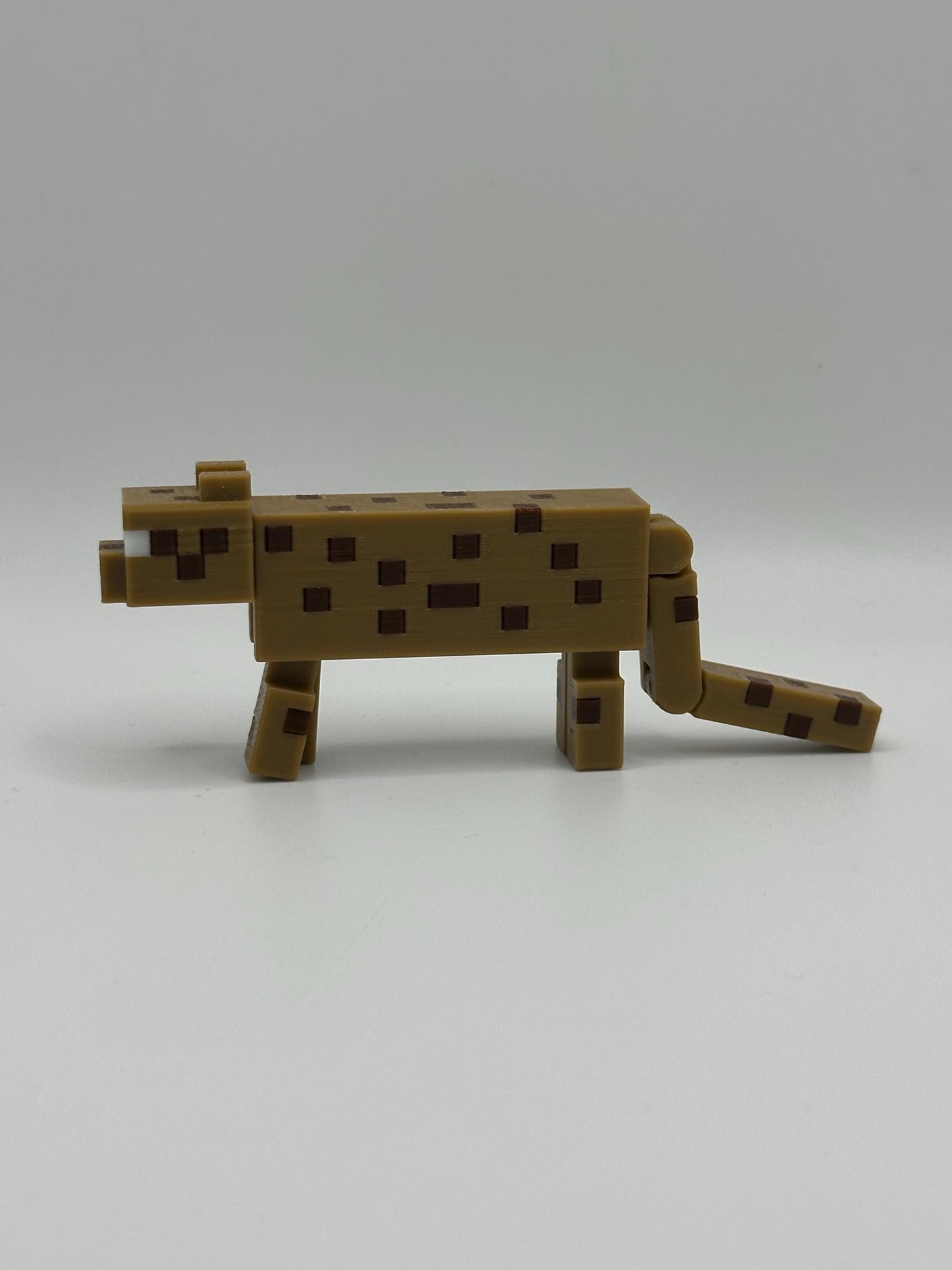 3D Printed Pixel Ocelot Figure: Sandbox Gamer Decor