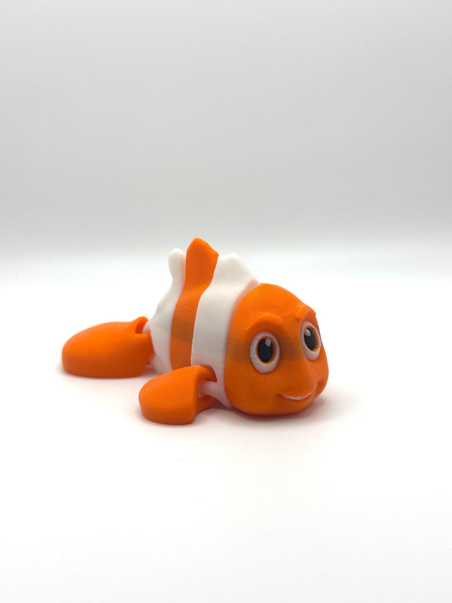 Articulated 3D Printed Clown Fish: Poseable Fidget Toy