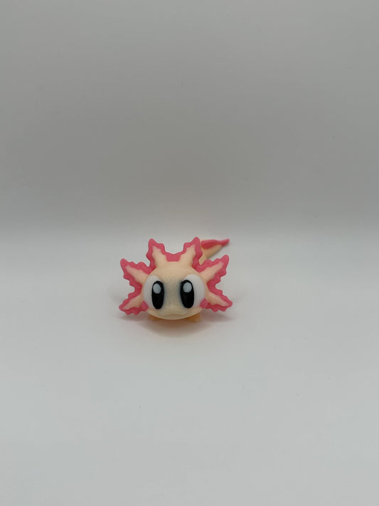 Articulated 3D Printed Axolotl Figurine: Kawaii Desk Fidget Toy