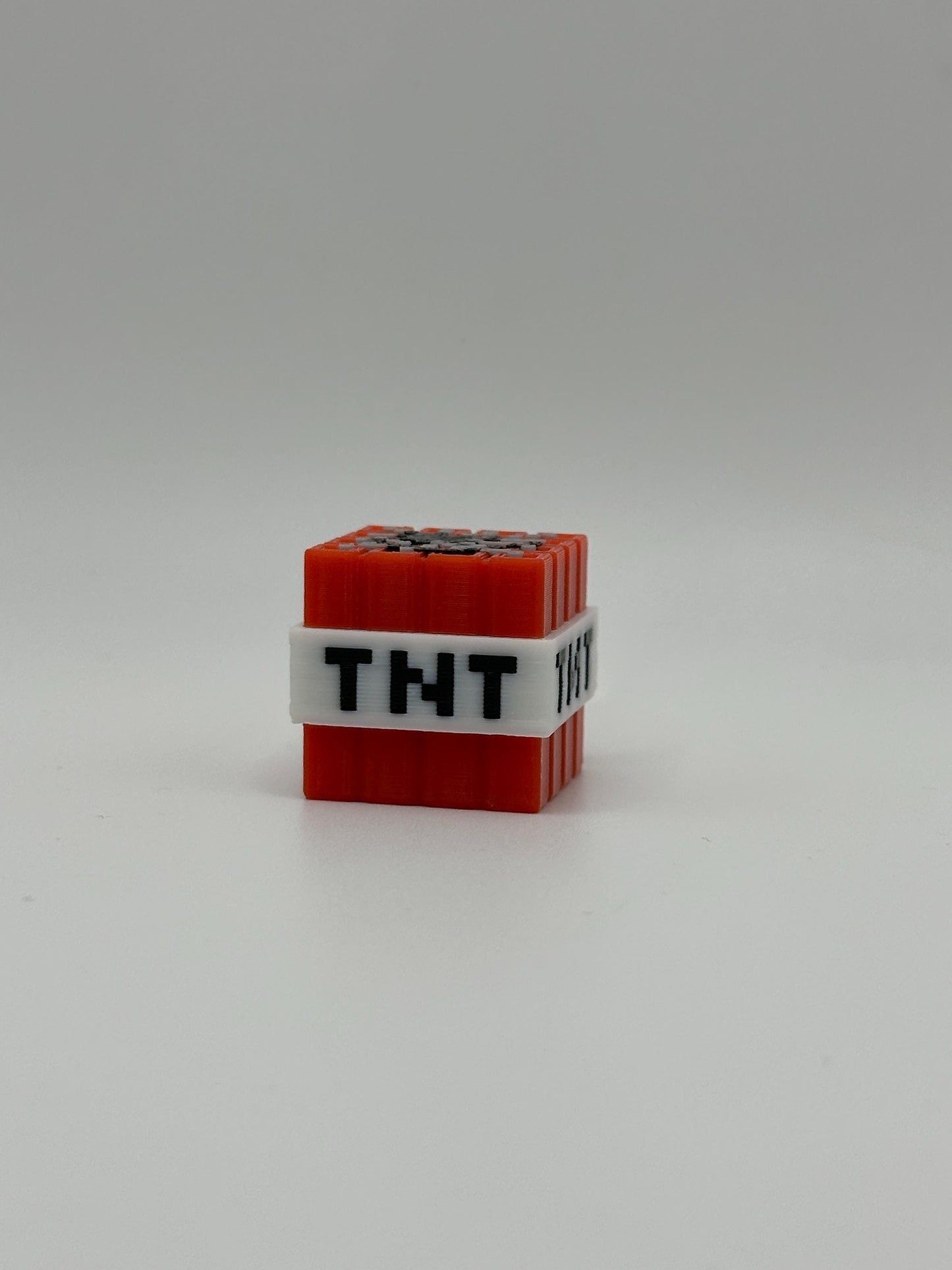 Sandbox-Inspired TNT Block Keychain | 3D Printed Pixelated TNT Cube | Pixel Style Gamer Gift