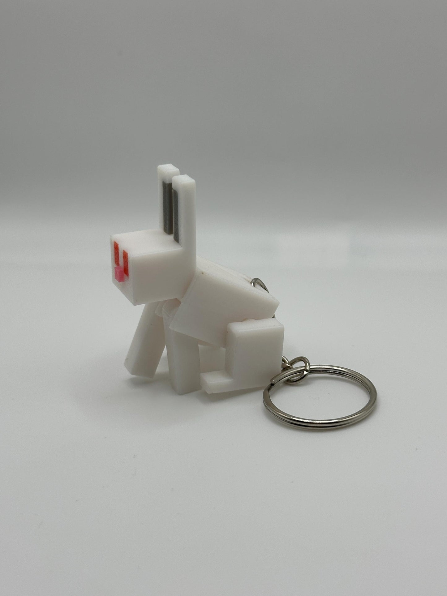 Articulated Pixel-Style Bunny | 3D Printed Pixel Rabbit Toy | Poseable Gamer Gift for Kids & Collectors