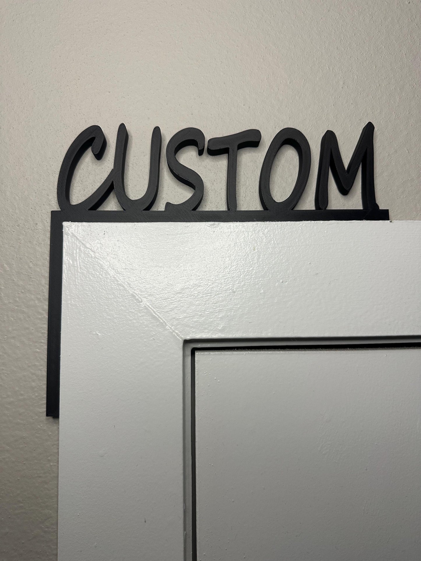 Custom 3D Printed Door Frame Name Sign: Personalized Wall Decor