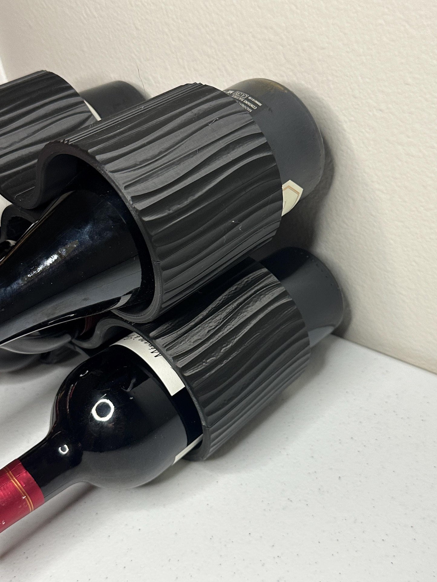 Modern 3D Printed Wine Rack: Stackable PLA Countertop Holder