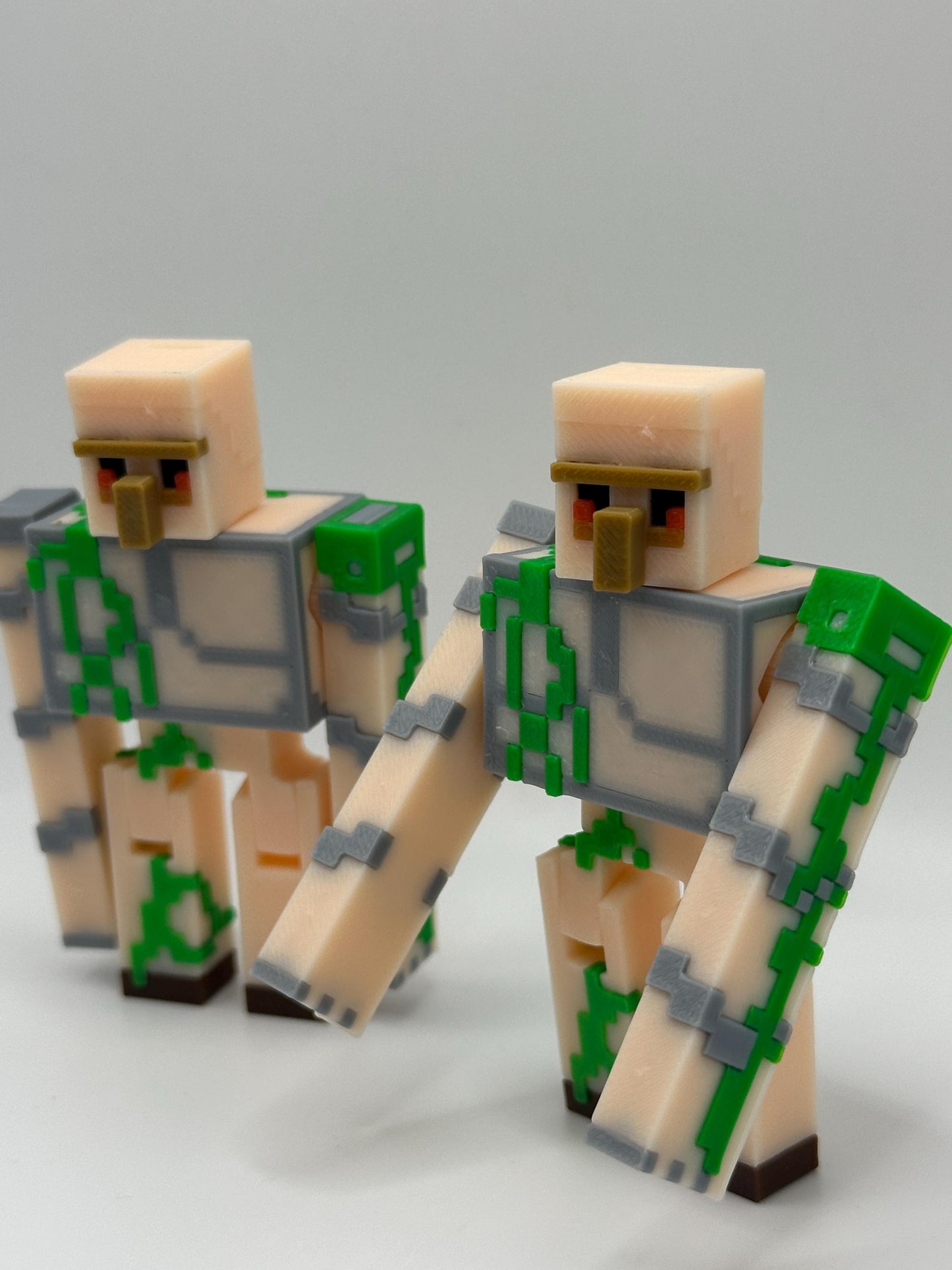 3D Printed Pixel Iron Guardian Figure