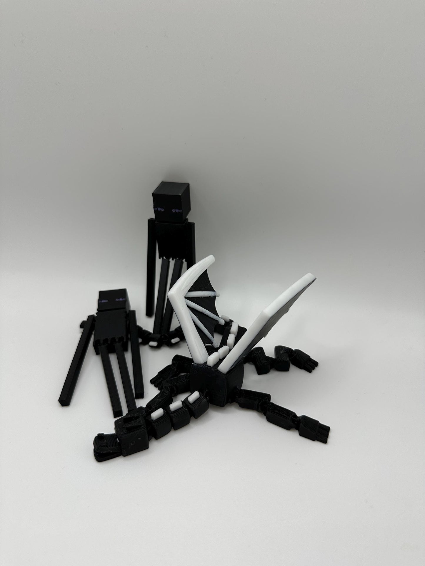 3D Printed Articulated Voidman & Dragon Figures - Gamer Gift Set