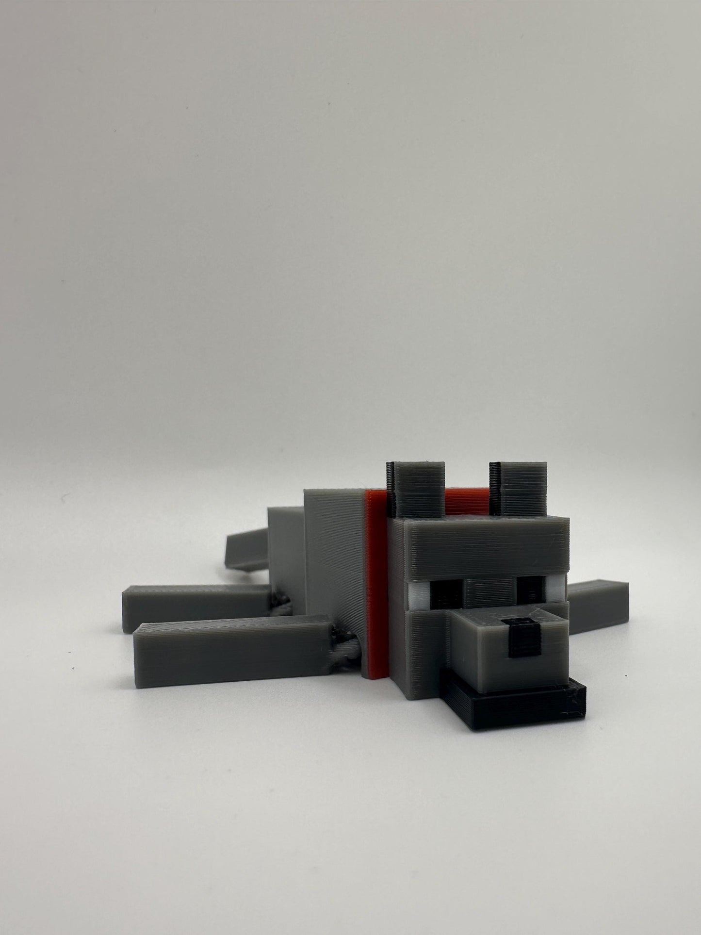 Wolf Figure | Articulated Dog Toy & Pixel Art Desk Decor | Unique Home/Office Accessory