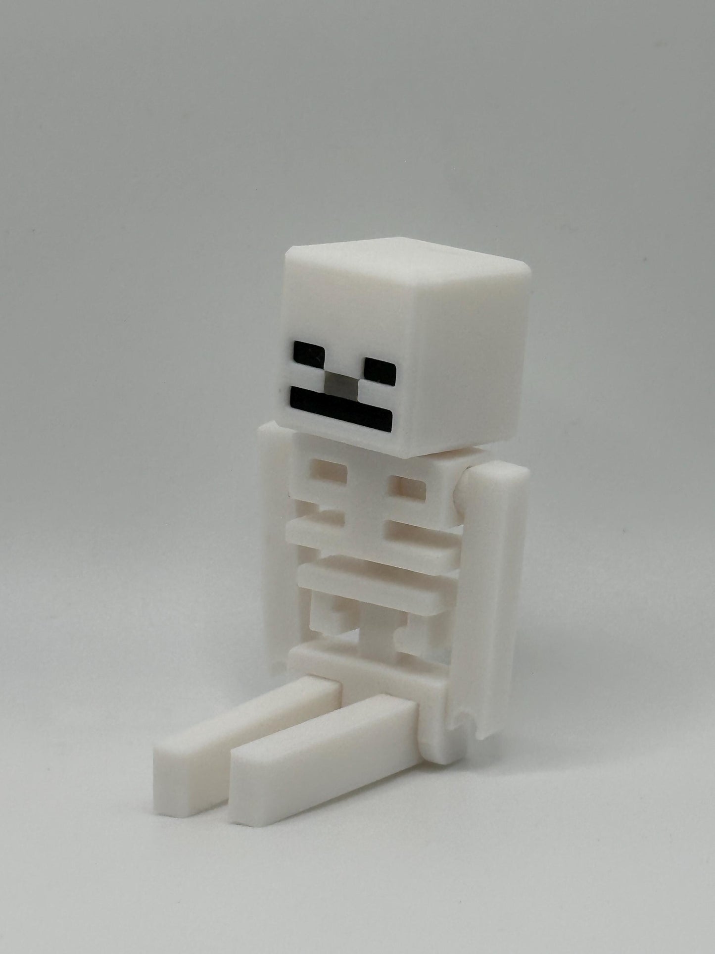 Articulated Skeleton | 3D Printed Poseable Mini Figure for Gamer Desk Toy & Pixel Style Decoration