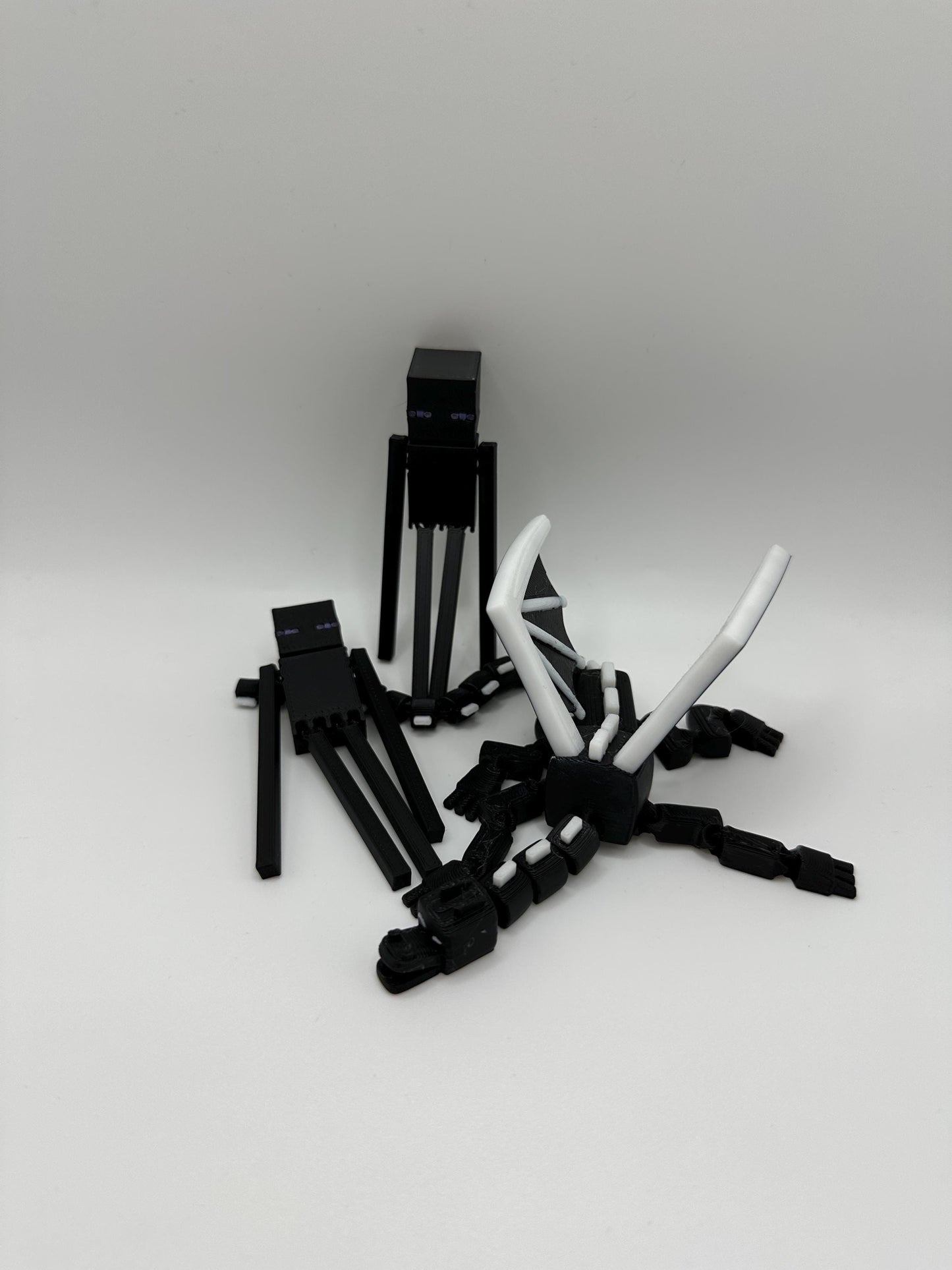 3D Printed Articulated Voidman & Dragon Figures - Gamer Gift Set