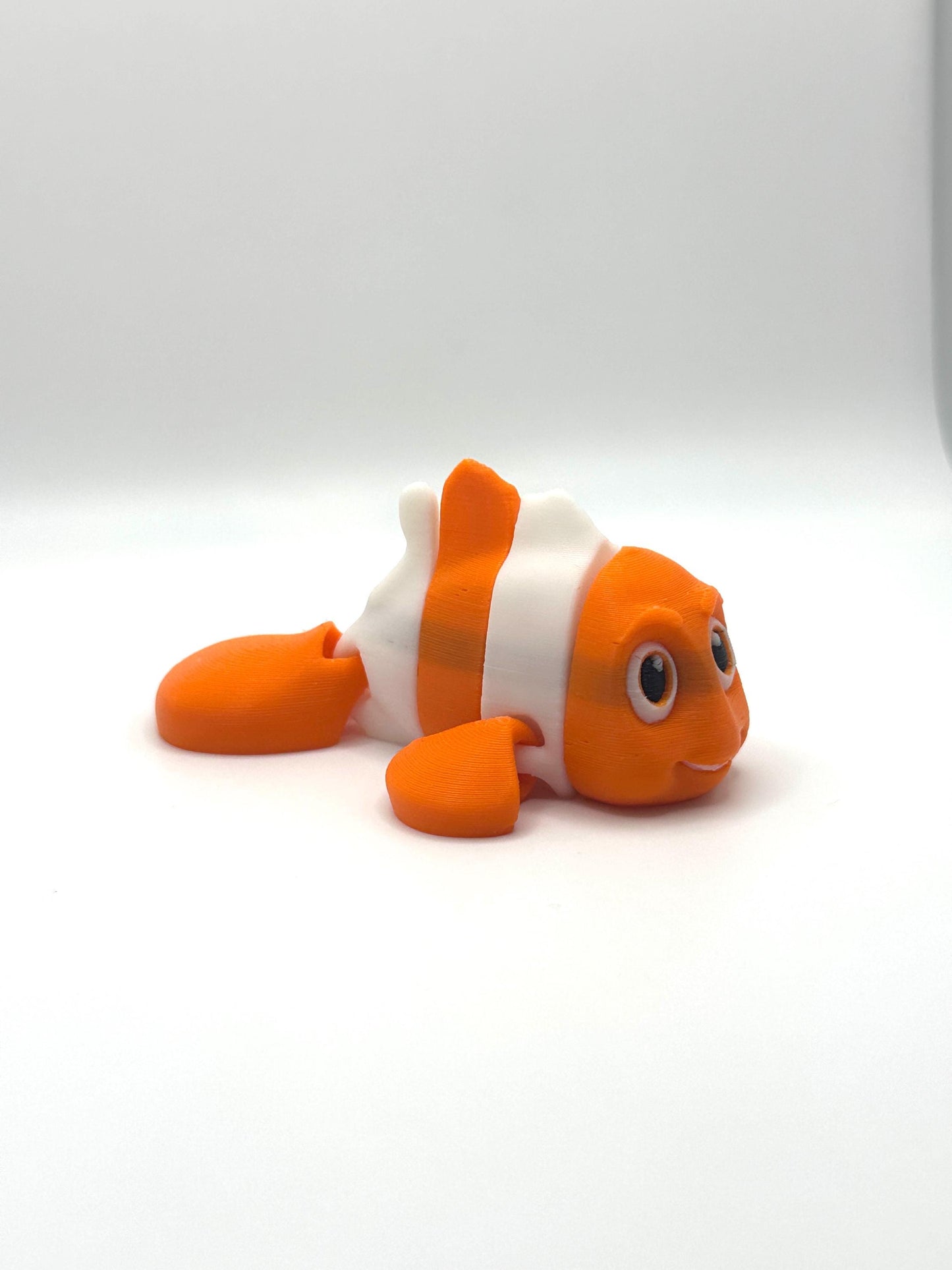 Articulated 3D Printed Clown Fish: Poseable Fidget Toy