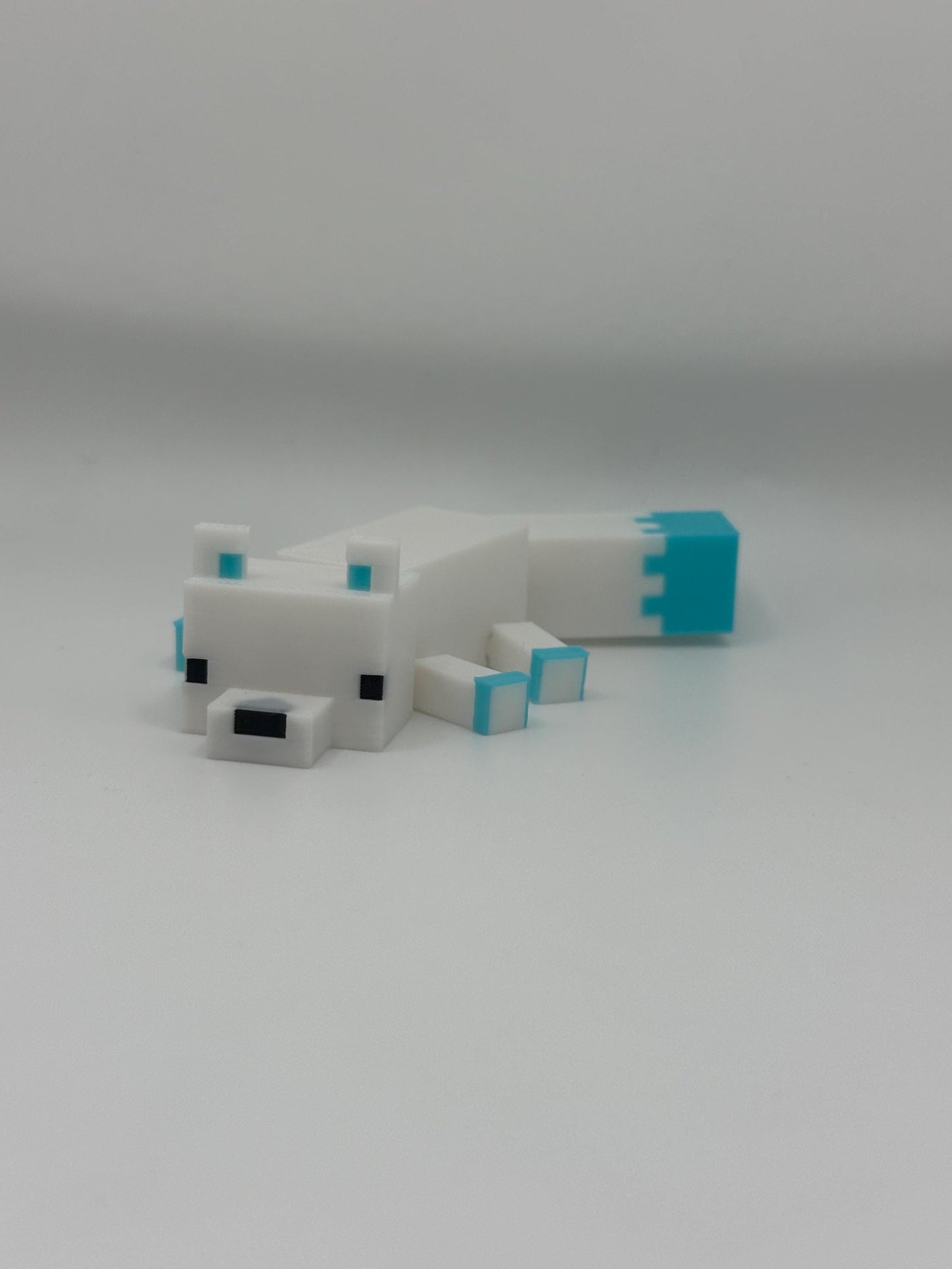 3D Printed Articulated Snow Fox: Pixel Toy