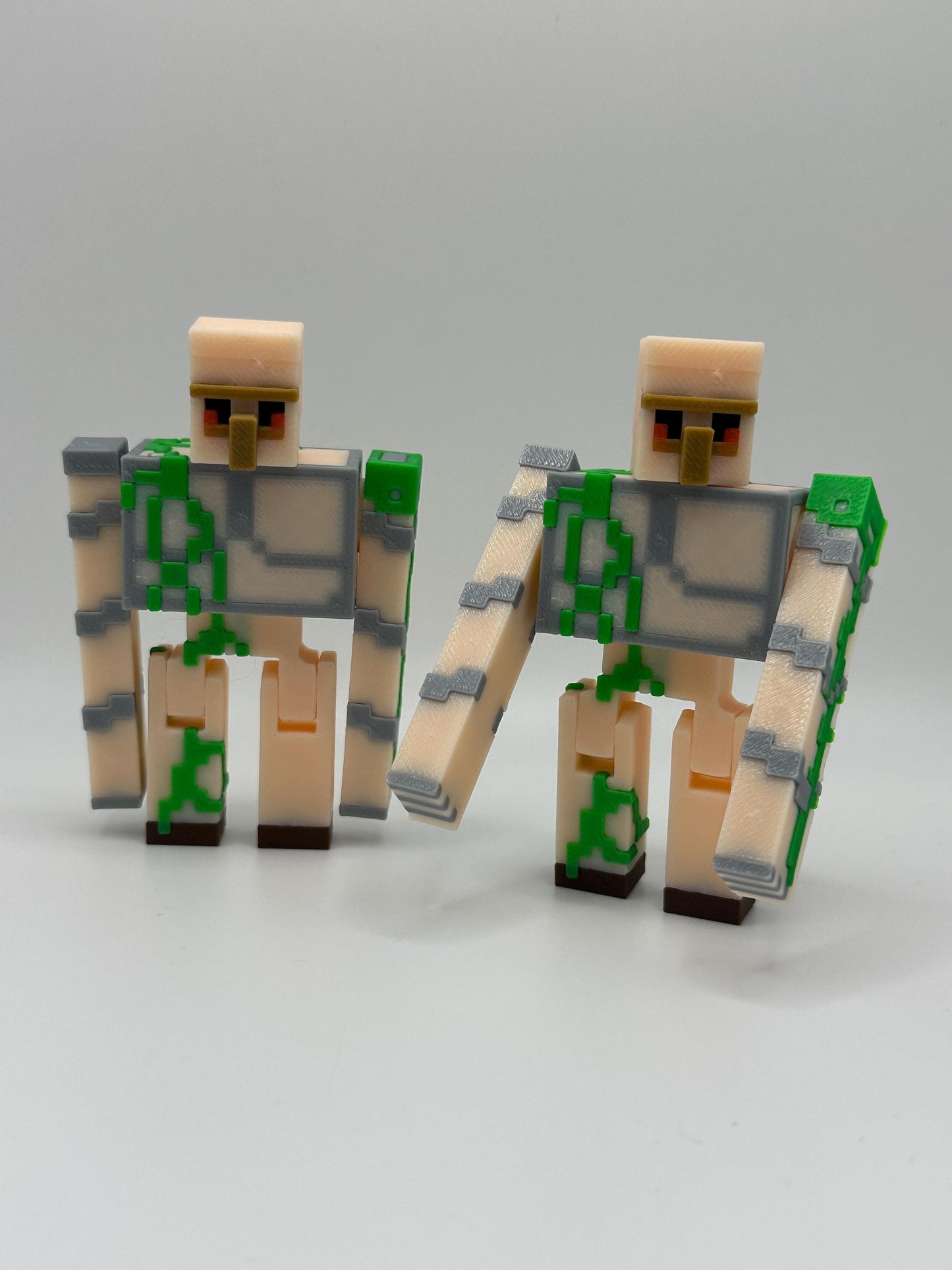3D Printed Pixel Iron Guardian Figure